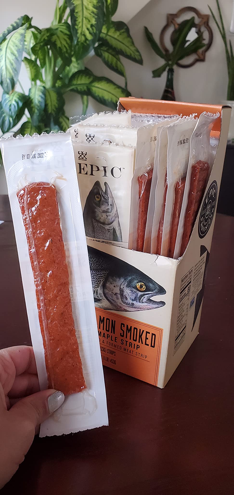 EPIC Salmon Smoked Maple Strips, Wild Caught, Paleo Friendly, Protein Snacks, 20 Ct, 16 oz customer photo 1