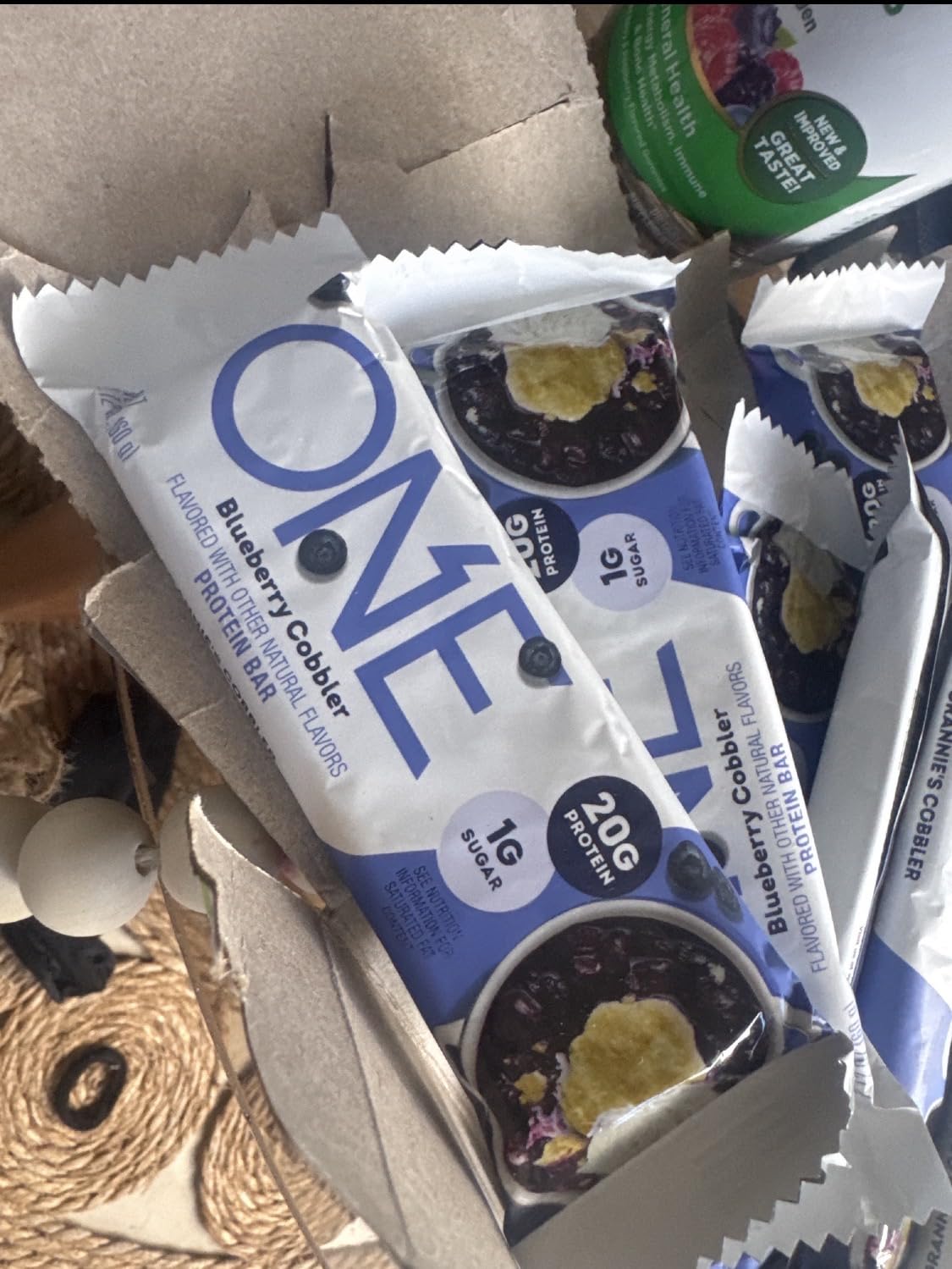 ONE Protein Bars, Blueberry Cobbler, Gluten Free with 20g Protein and 1g Sugar, Pantry Staples, 2.12 oz (12 Count) customer photo 1