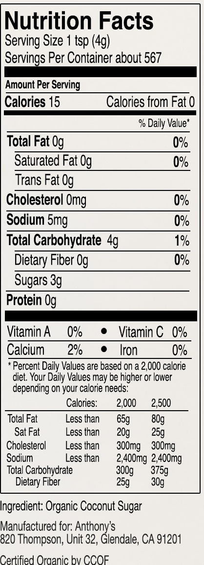Anthonys Organic Coconut Sugar 5lbs, Non-GMO and Gluten Free customer photo 2