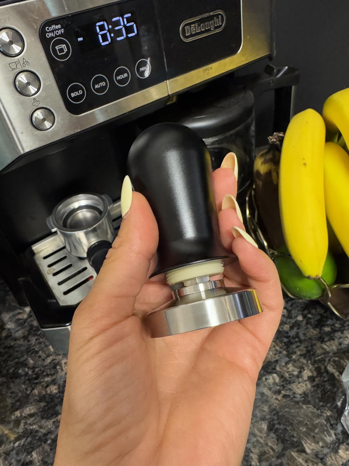 LuxHaus 51mm Calibrated Coffee Tamper for Espresso Machine with Spring Loaded 100% Flat Stainless Steel Base customer photo 1