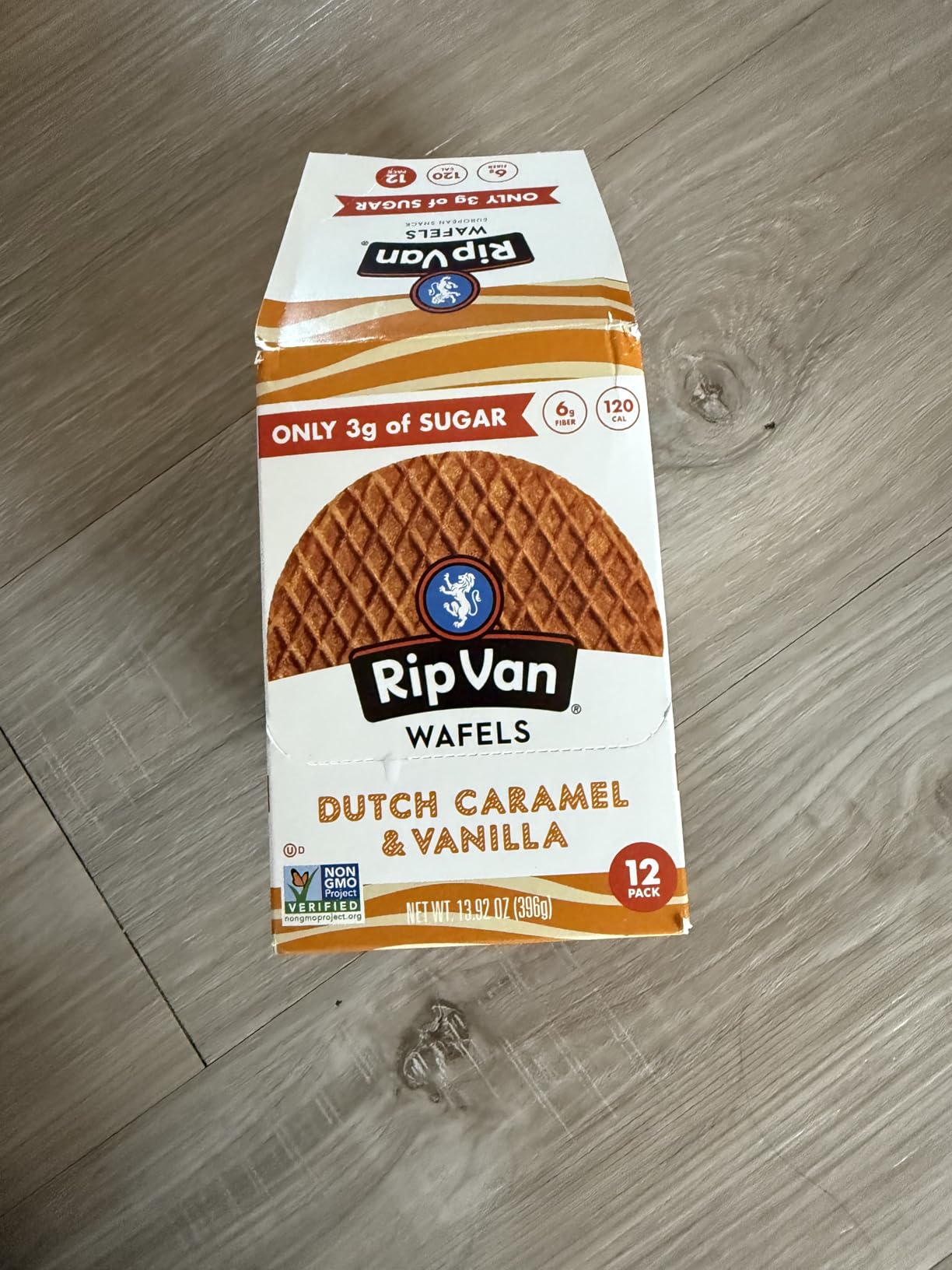 Rip Van Wafels Dutch Caramel & Vanilla Stroopwafels, Healthy Snacks, Non-GMO, Low Calorie, Low Sugar (3g), Keto Friendly, 12 Count customer photo 2