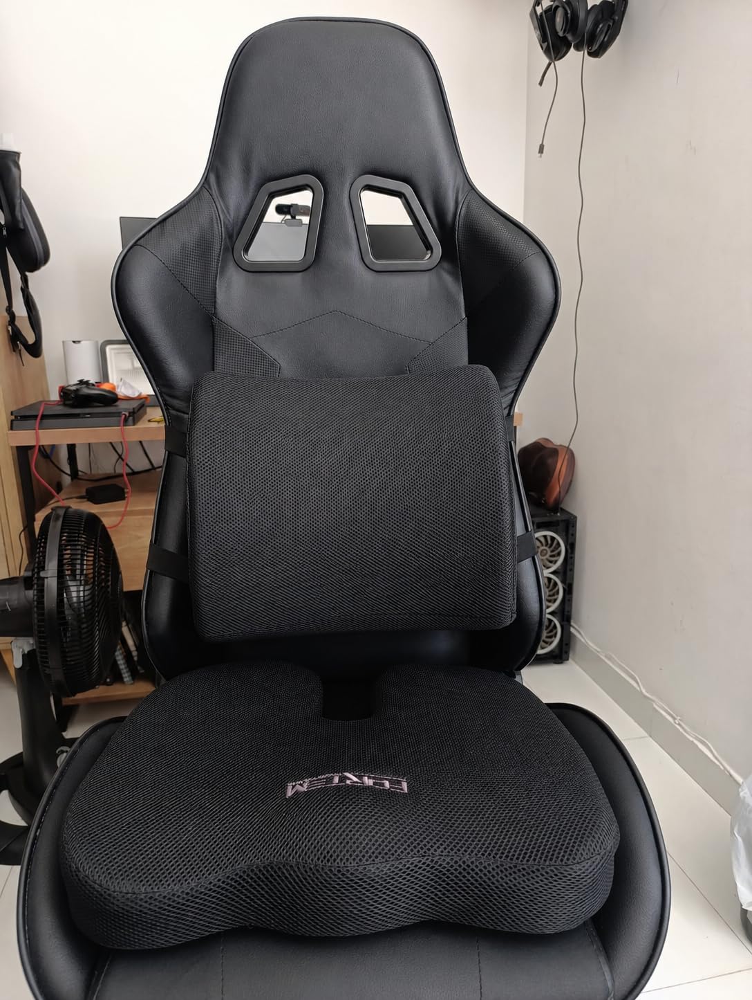 FORTEM Seat Cushion, Office Chair Cushion, Lumbar Support Pillow for Office Chair, Memory Foam Car Seat Cushions, Sciatica Coccyx Tailbone Pain Relief, Cushions for Back Support, Washable, Non Slip customer photo 2