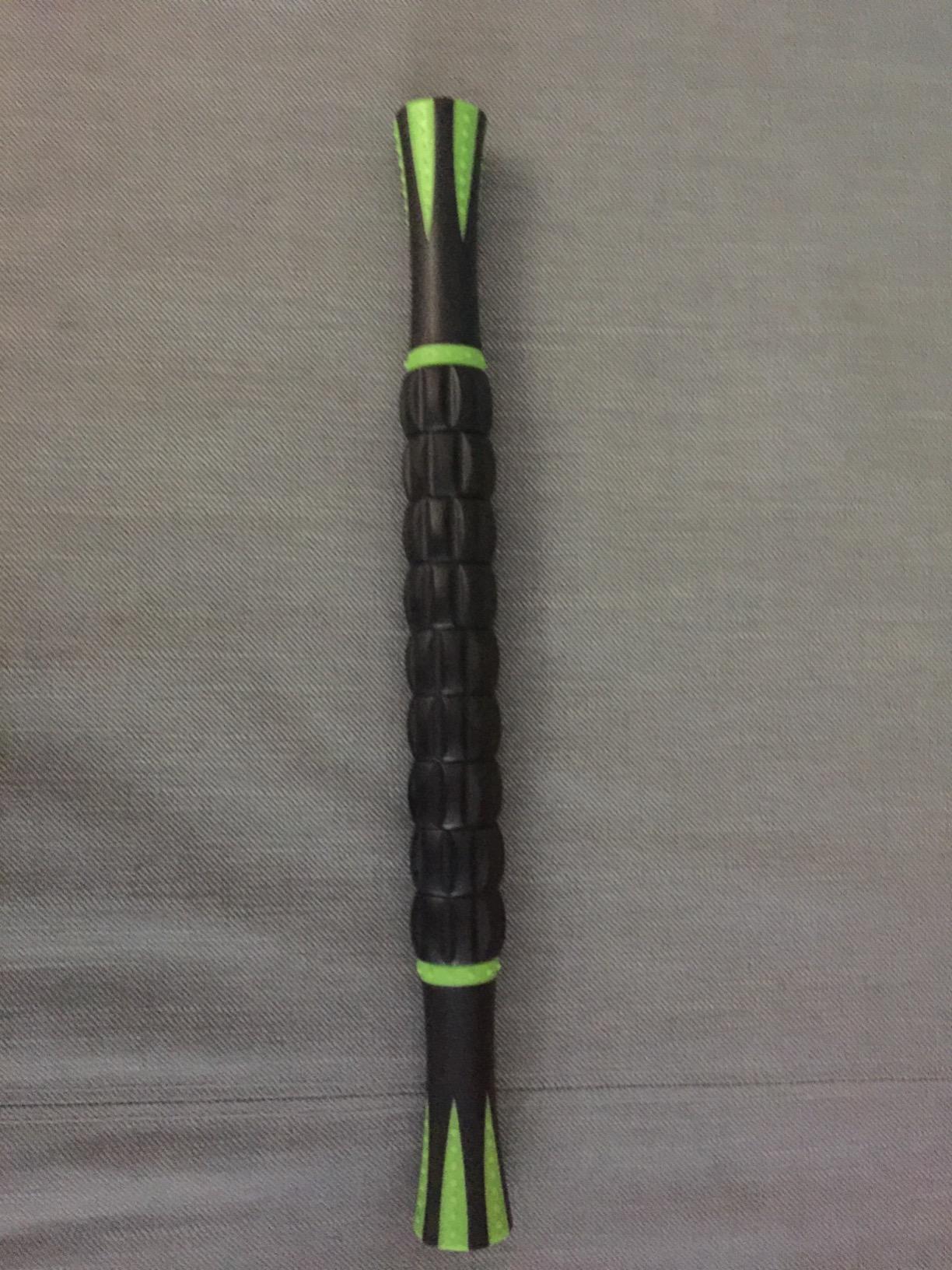 Sportneer Muscle Roller Stick - Massage Stick for Athletes - Reducing Soreness and Muscle Strain, Soothing Legs Cramps - Physical Therapy & Body Recovery - Black Green customer photo 2