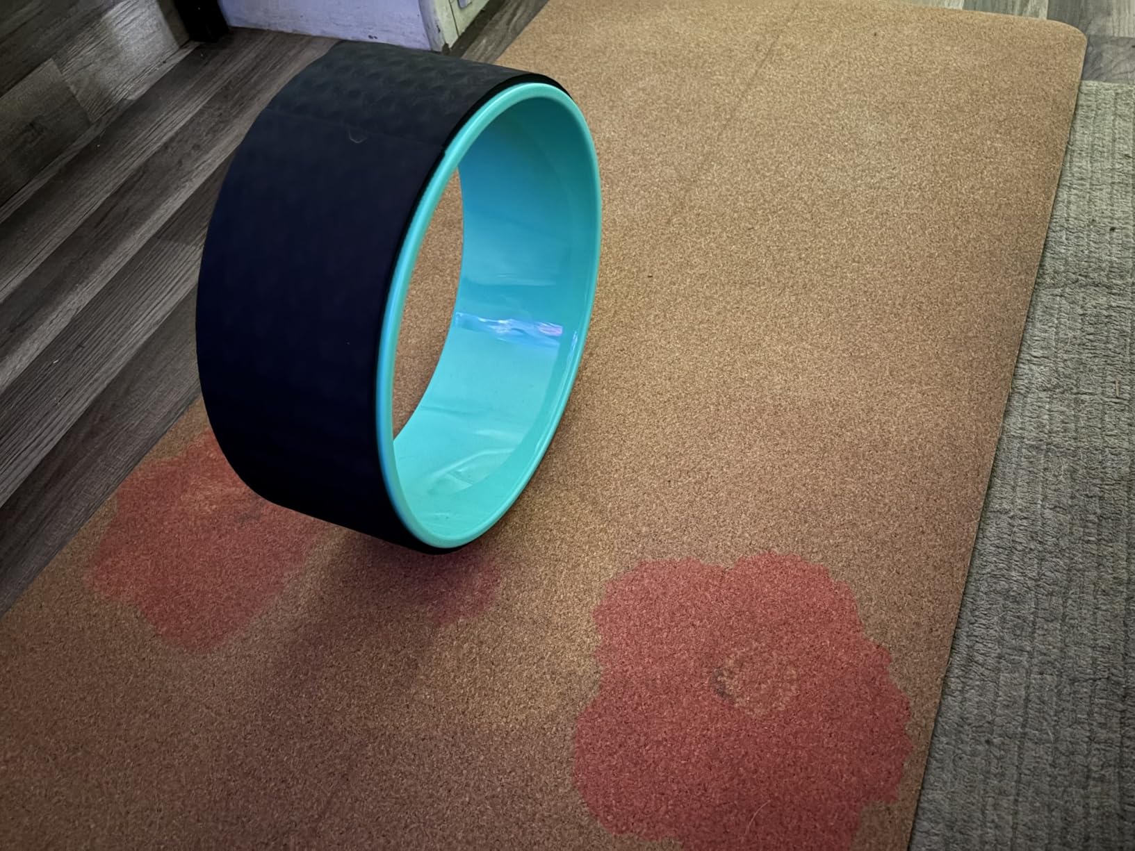 Yoga Wheel for Back Pain Relief - Beginners Guide & Strap Included | Comfortable Back Roller to Release Tension, Deepen Stretches & Boost Flexibility - Improve Posture at Home customer photo 1