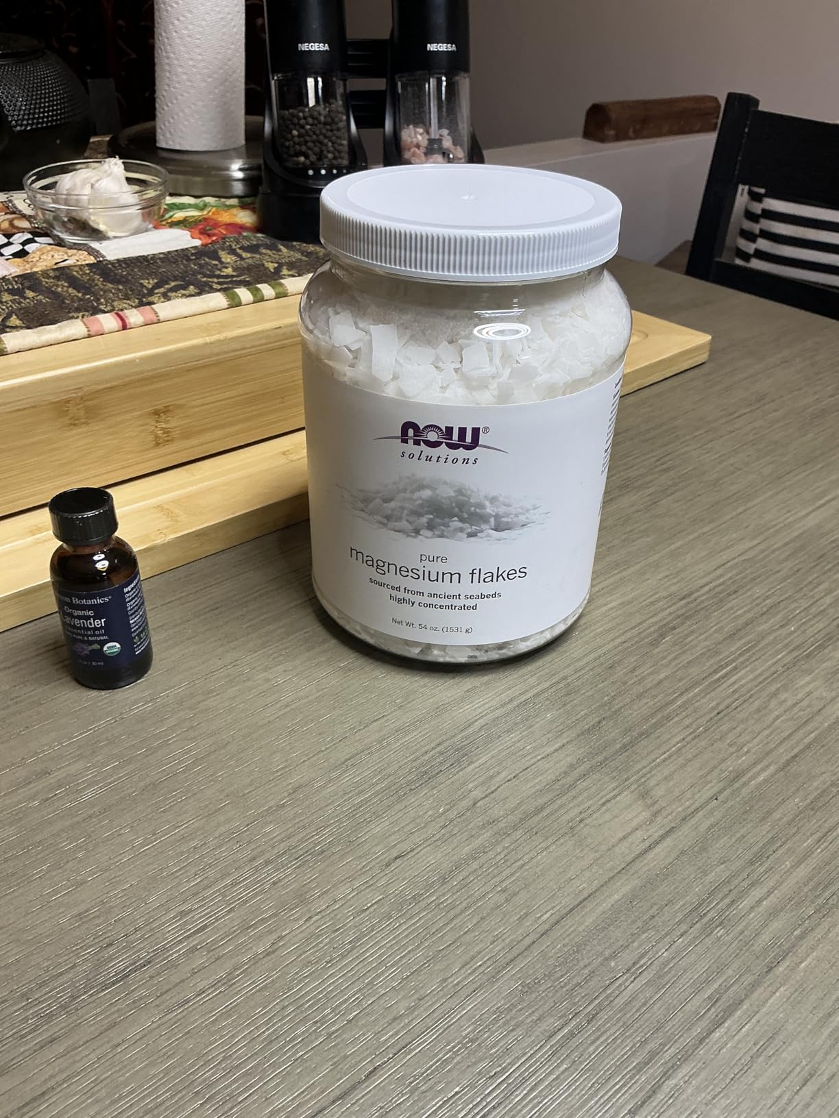 NOW Foods Solutions, Magnesium Flakes, 100% Pure, from the Ancient Seabed, Highly Concentrated, 54-Ounce customer photo 2