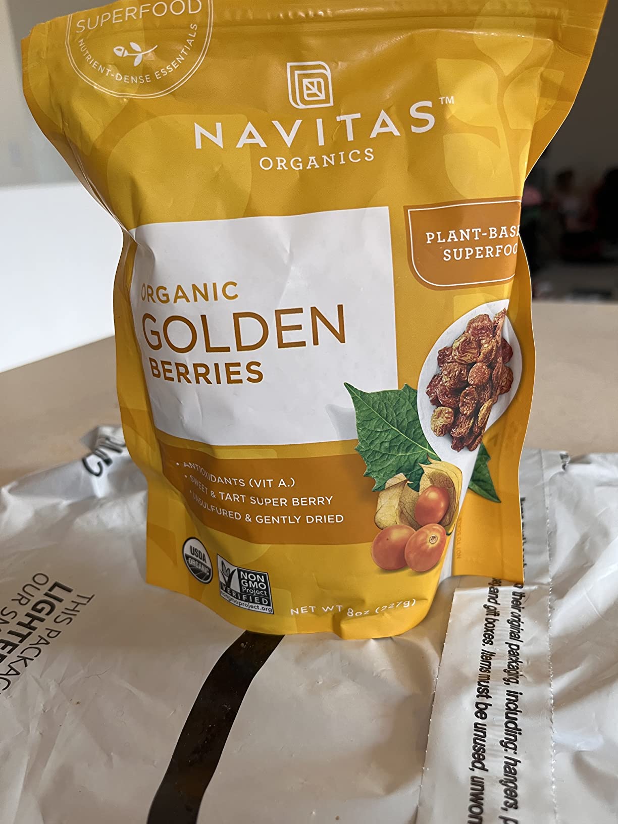 Navitas Organics Goldenberries- For Healthy Snacks, Topping, Baking & More - Dried Fruit - No Added Sugar & Sulfite Free - USDA Organic, Non GMO, Kosher, Gluten Free, Vegan (8oz. Bag, 8 Servings) customer photo 2