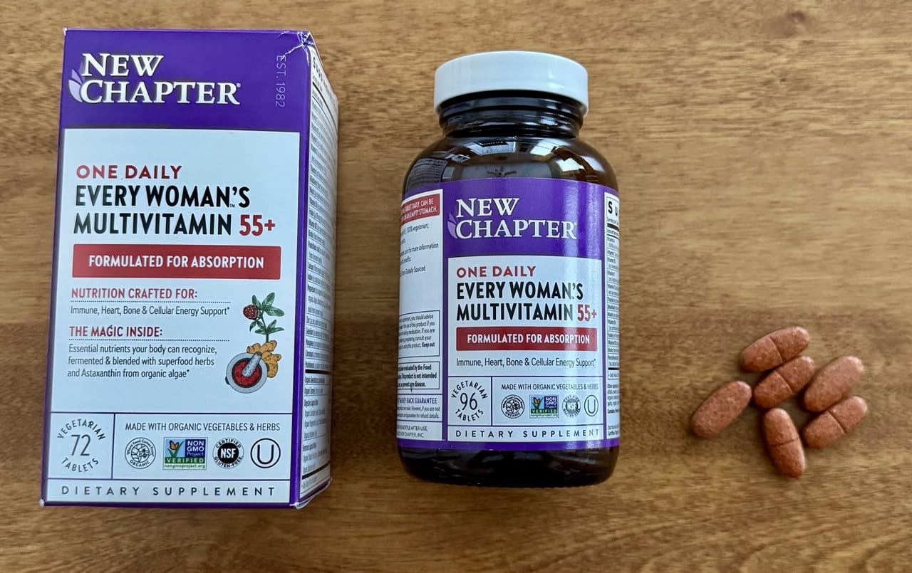 New Chapter Every Woman's One Daily 55+ - Multivitamin for Women - Supports Immune, Bone & Vision Health* - Gentle on the Stomach - Non-GMO, Gluten Free, Dairy Free, Vegetarian & Kosher - 72 Tablets customer photo 1