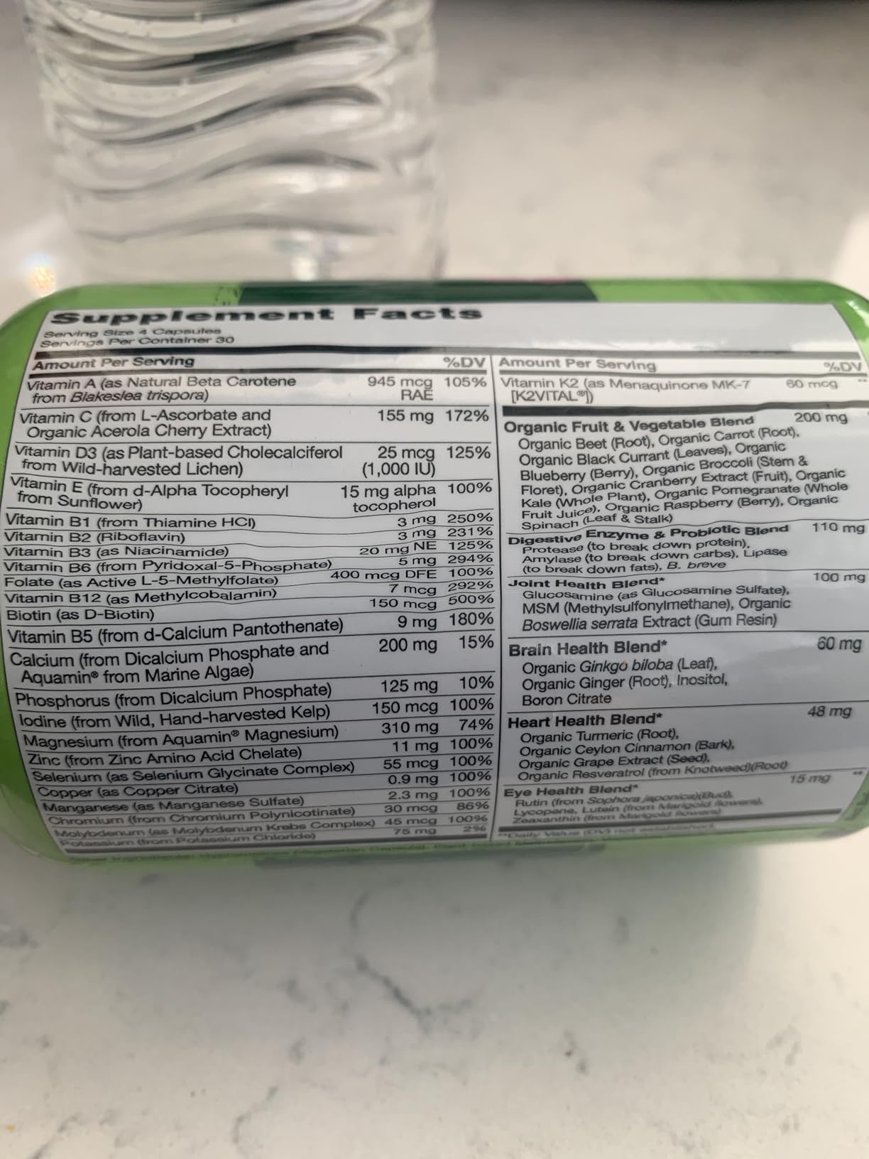 NATURELO Whole Food Multivitamin for Women 50+ (Iron Free) with Vitamins, Minerals, & Organic Extracts - Supplement for Post Menopausal Women Over 50 - No GMO - 120 Vegan Capsules customer photo 1