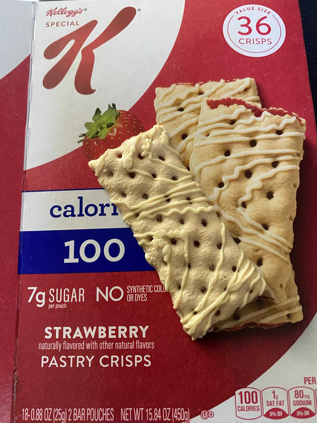 Special K Bar Pastry Crisps, 100 Calories, Breakfast Bars, Value Size, Strawberry (36 Crisps) customer photo 1