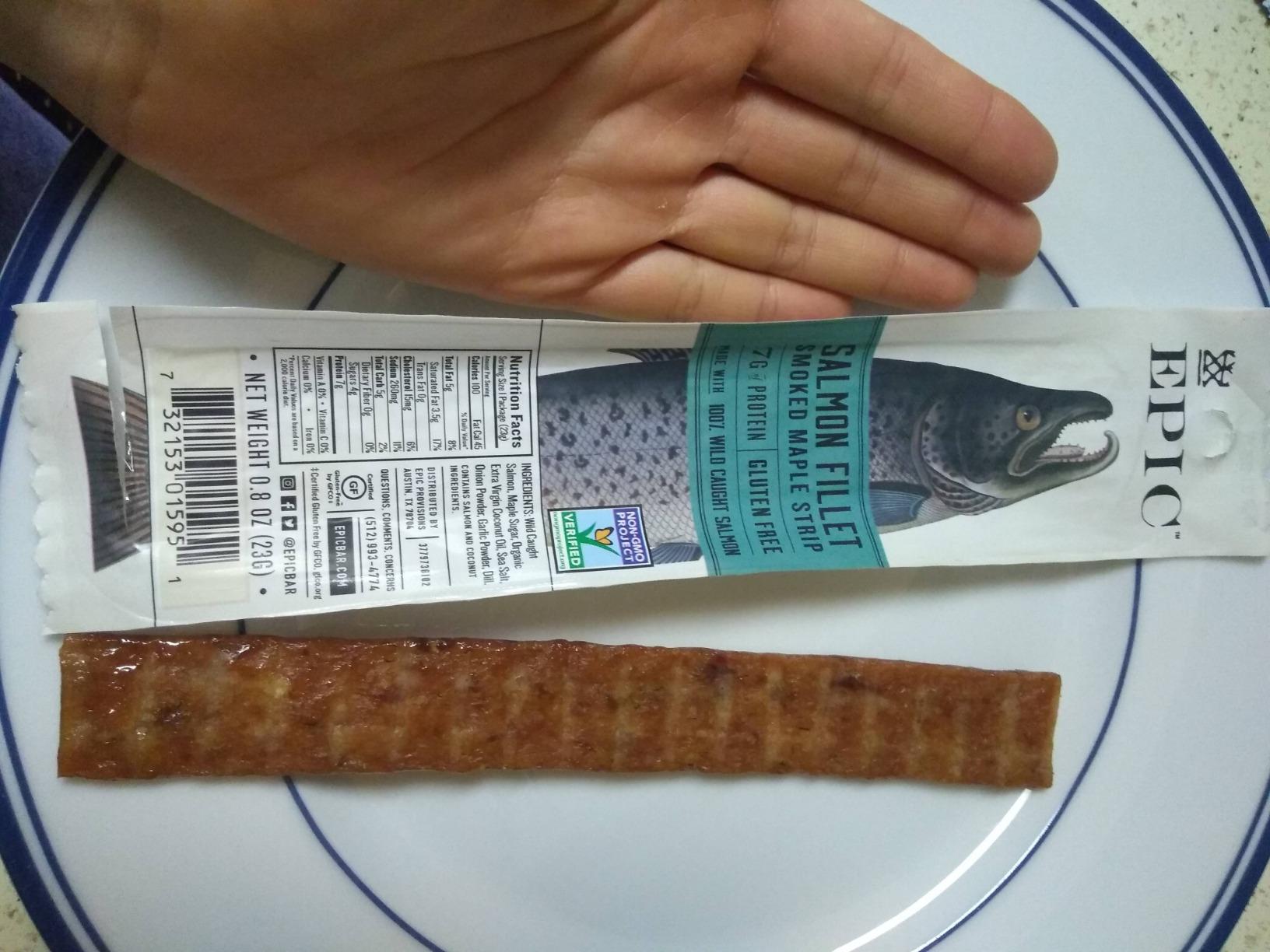 EPIC Smoked Salmon Snack Strip, 0.8 Ounce (Pack of 1) customer photo 1