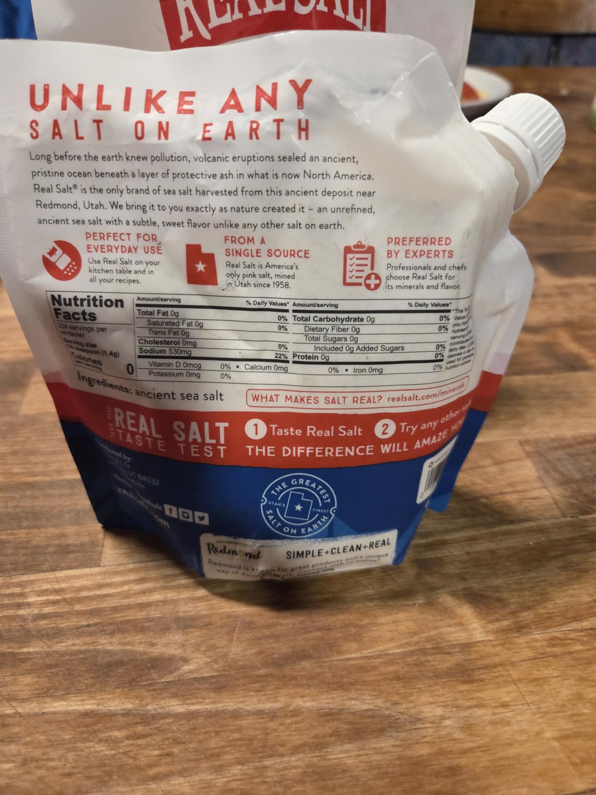 Redmond Real Salt - Ancient Fine Sea Salt, Unrefined Mineral Salt, 16 Ounce Pouch (1 Pack) customer photo 1