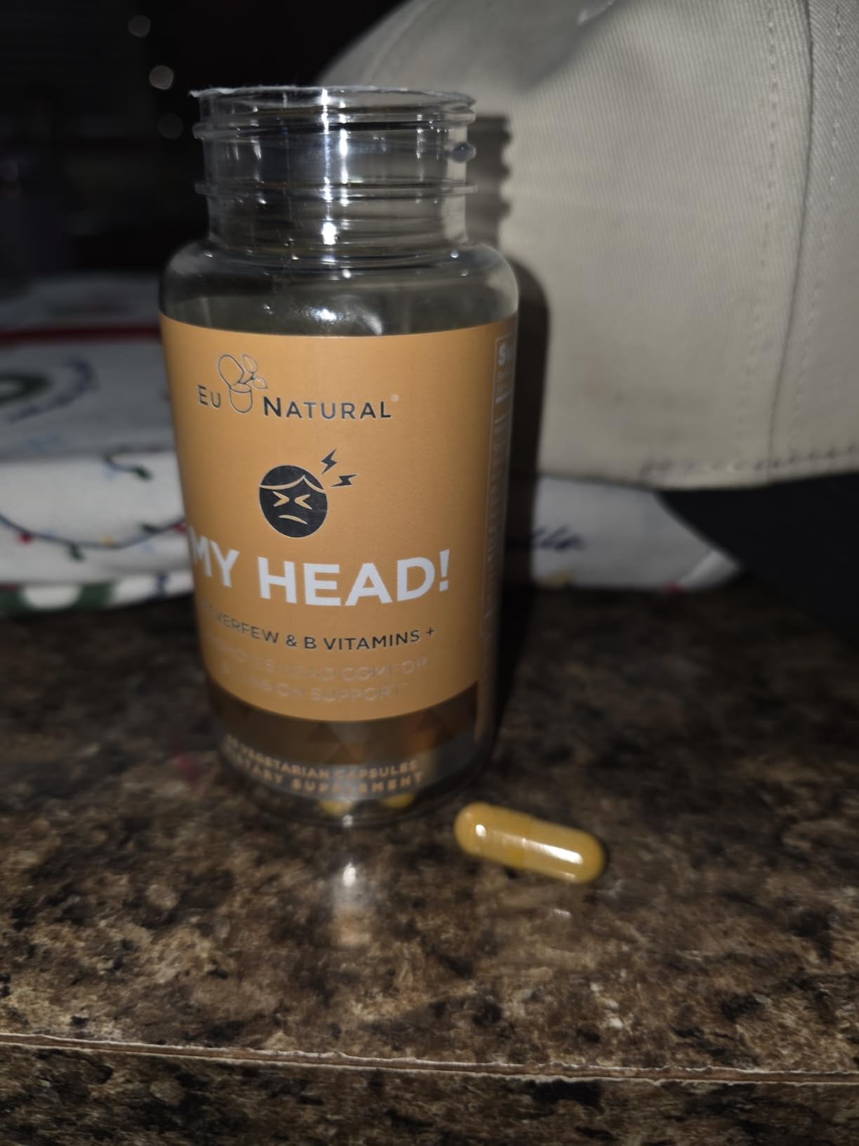 My Head! Headache Vitamins - Sensitivity, Tension, Comfort, Healthy Head Function - Magnesium, Feverfew, Boswellia, Vitamin D, Ginger - 60 Soft Capsules customer photo 2