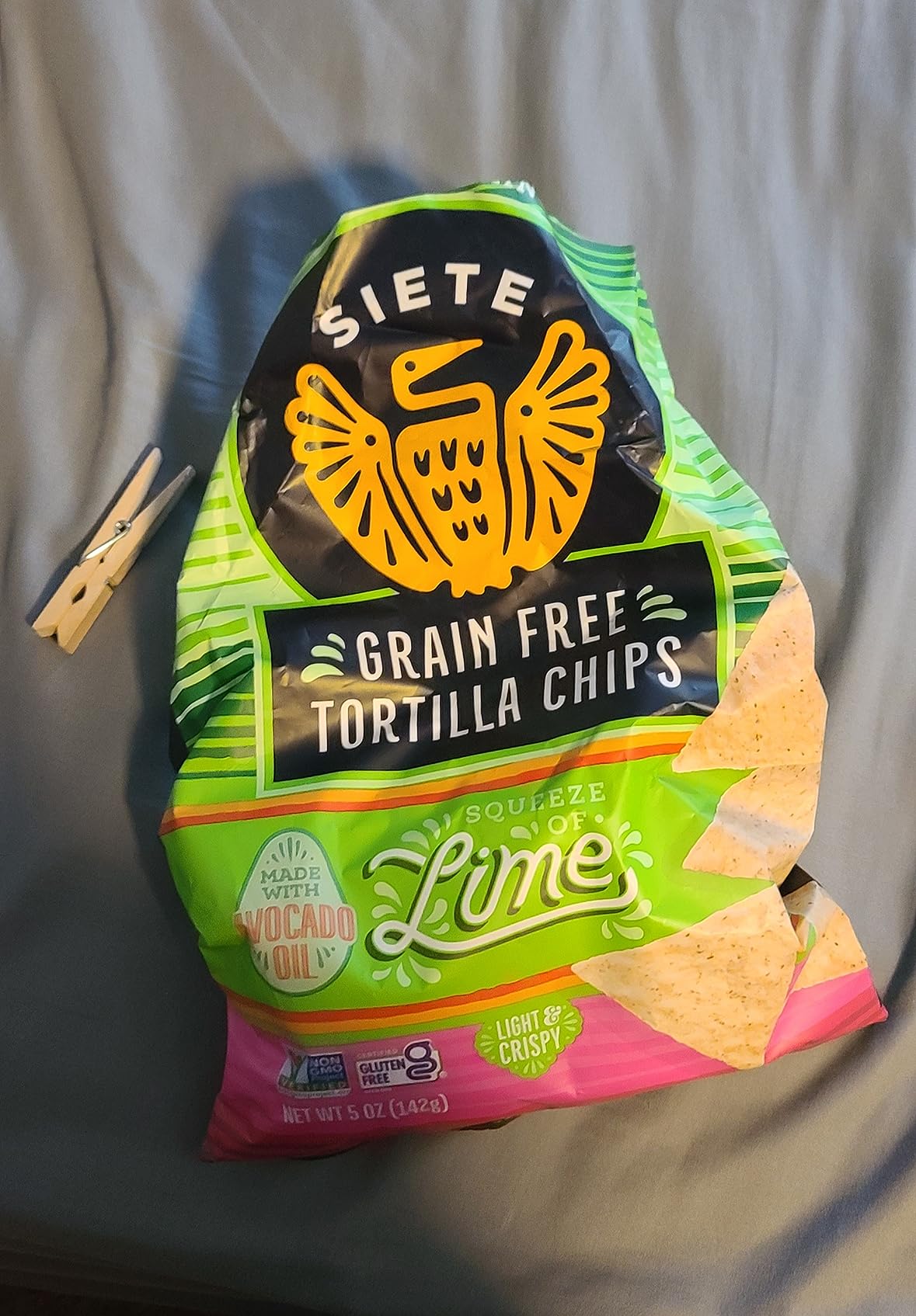 Siete Sea Salt Grain Free Tortilla Chips, 5 oz - Gluten Free Chips, Paleo & Vegan Snacks, Non GMO customer photo 1