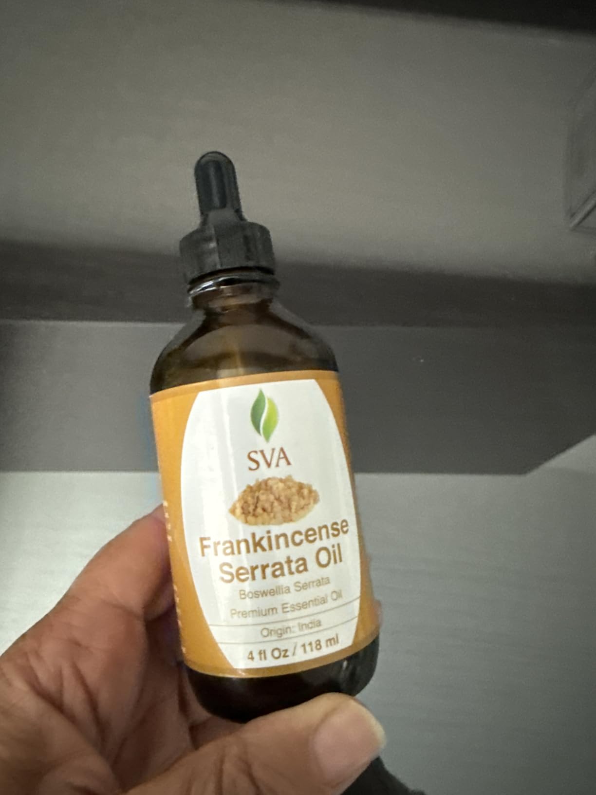 SVA Frankincense Essential Oil - 4 Fl Oz - 100% Natural Boswellia Serrata Oil - for Diffuser, Hair Care, Face, Skin Care, Aromatherapy, Scalp and Body Massage, Soap and Candle Making - with Dropper customer photo 1