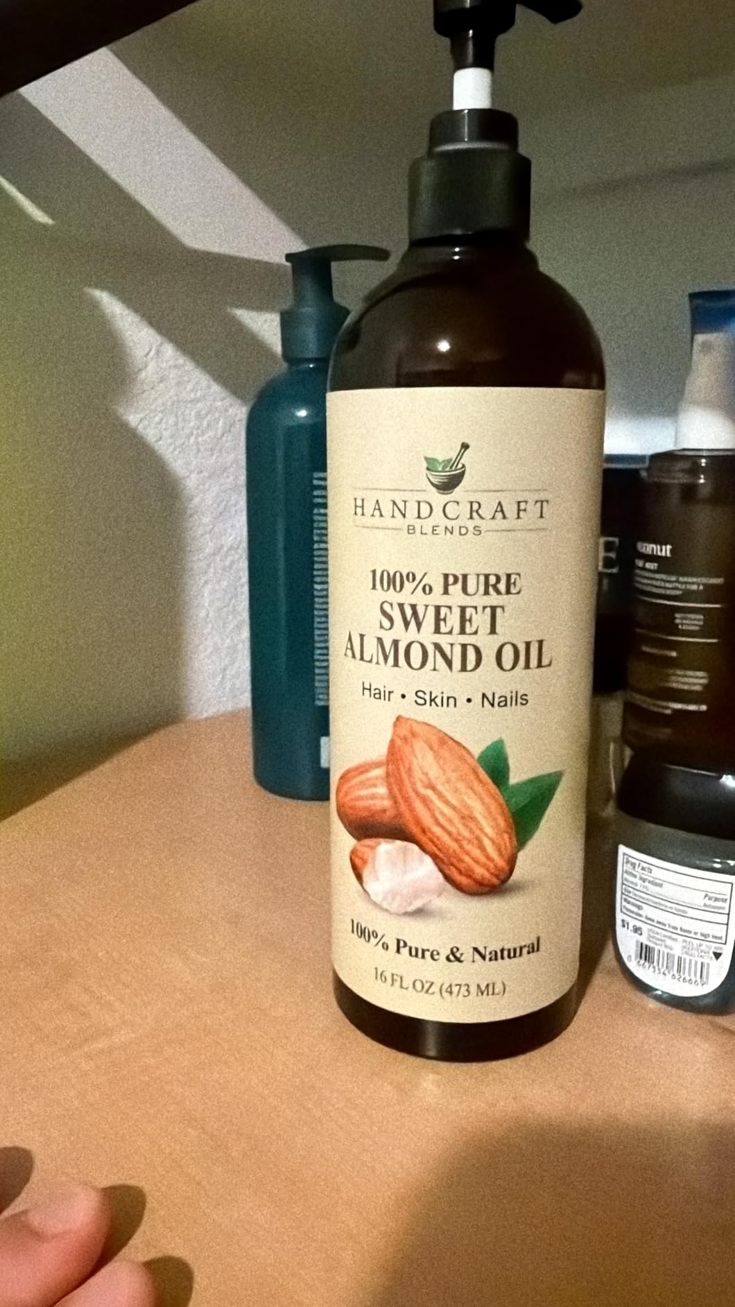 Handcraft Blends Sweet Almond Oil | 100% Pure and Natural | Bath & Body Oil | Premium Grade Carrier Oil | Skin | Hair | Body | Massage | Hexane-Free | 16 Fl Oz customer photo 1