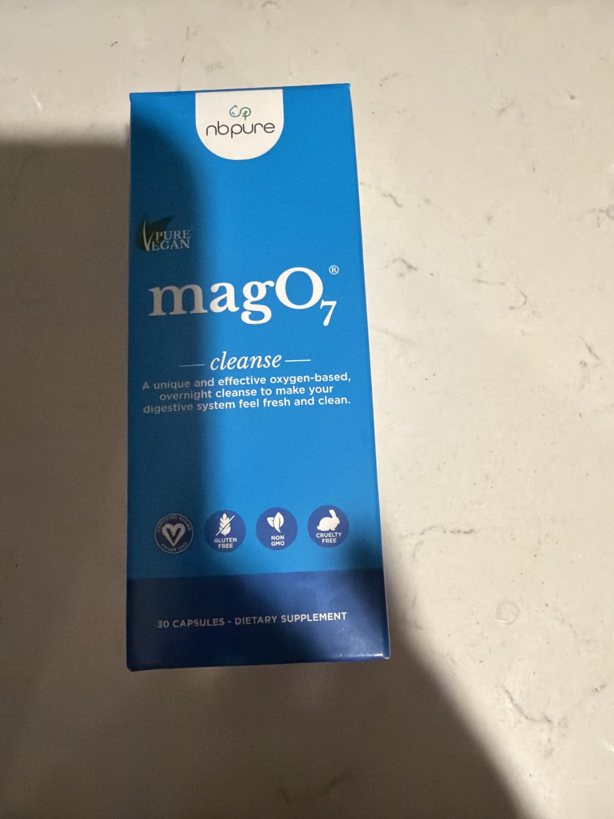 nbpure MagO7 - Natural Colon Cleanse & Detox - Occasional Constipation Relief, Stool Softener, & Bloating Support - Ozonated Magnesium Oxide, 30 Capsules customer photo 2