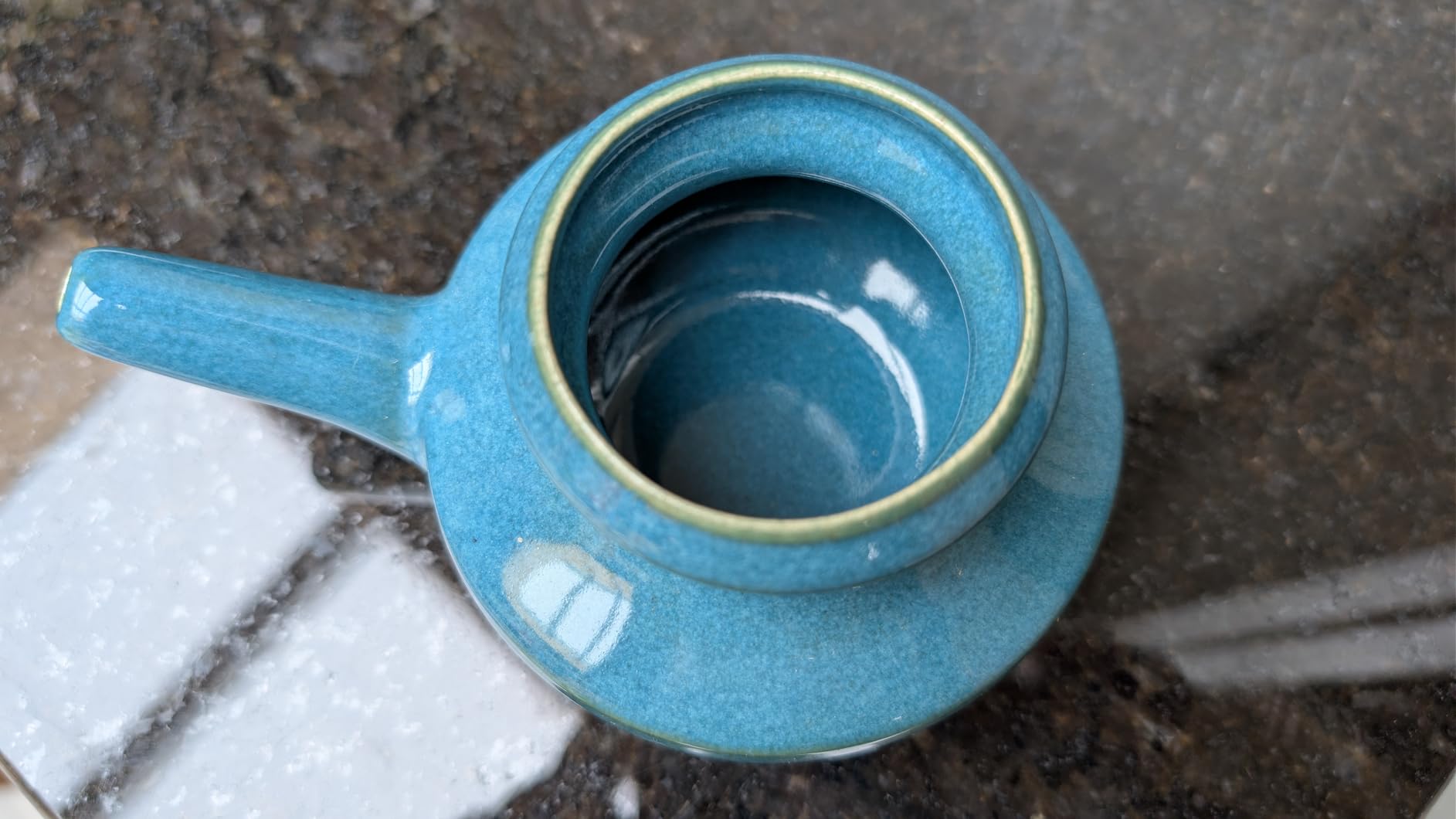 Baraka Handcrafted Ceramic Neti Pot - Nasal Rinse Tool for Sinus, Clears Nasal Passages, Hydrates Sinuses, Dishwasher Safe, Durable Food Grade Ceramic Glazes, Lightweight, Easy to Use - 10oz (Pearl) customer photo 2