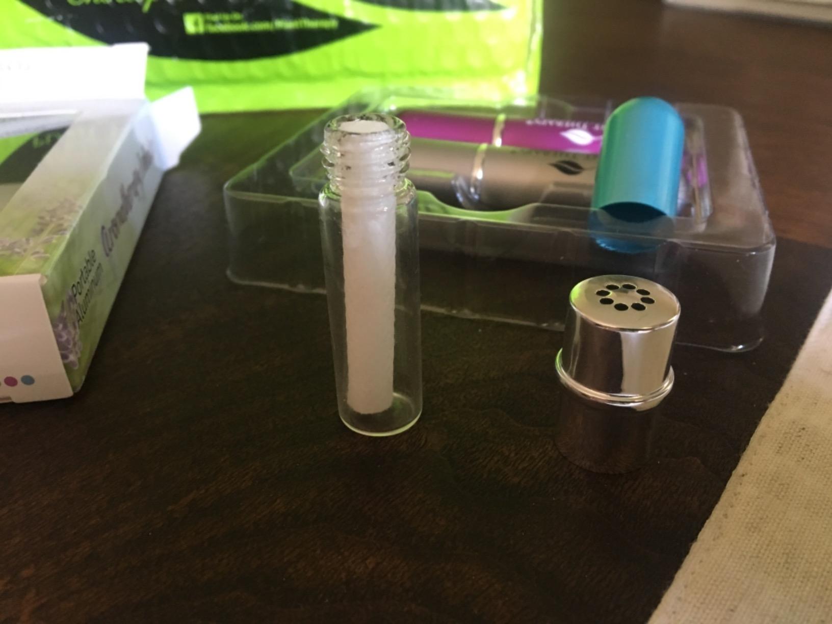 Plant Therapy Essential Oils Aromatherapy Nasal Inhaler Multi-Color Sticks, 3-Pack Personal, Portable, Aluminum & Glass Inhalers with Cotton Wicks - Joyful Aromatherapy Anywhere! customer photo 2