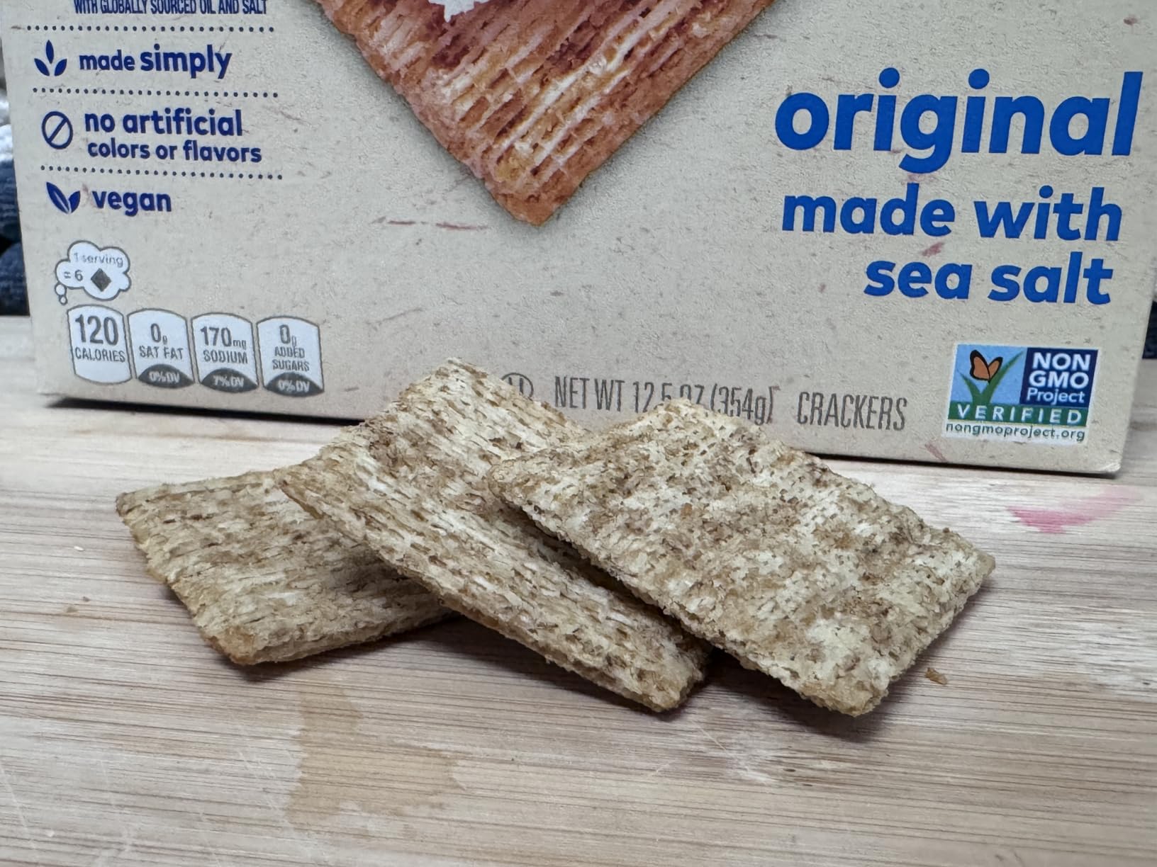 Triscuit Original Whole Grain Wheat Crackers, Vegan Crackers, Healthy Snacks, Lunch Snacks, Family Size, 12.5 oz customer photo 1