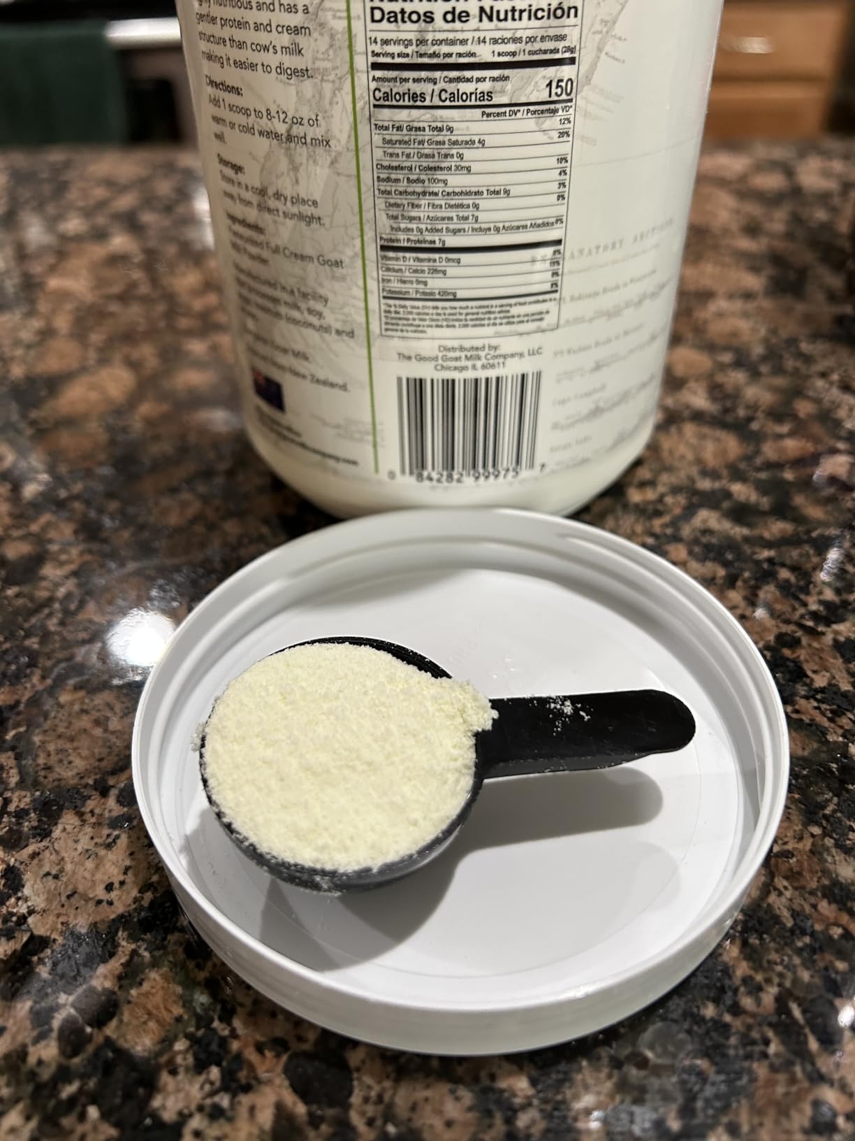 New Zealand Full Cream Goat Milk Powder (Natural) - 14oz customer photo 1