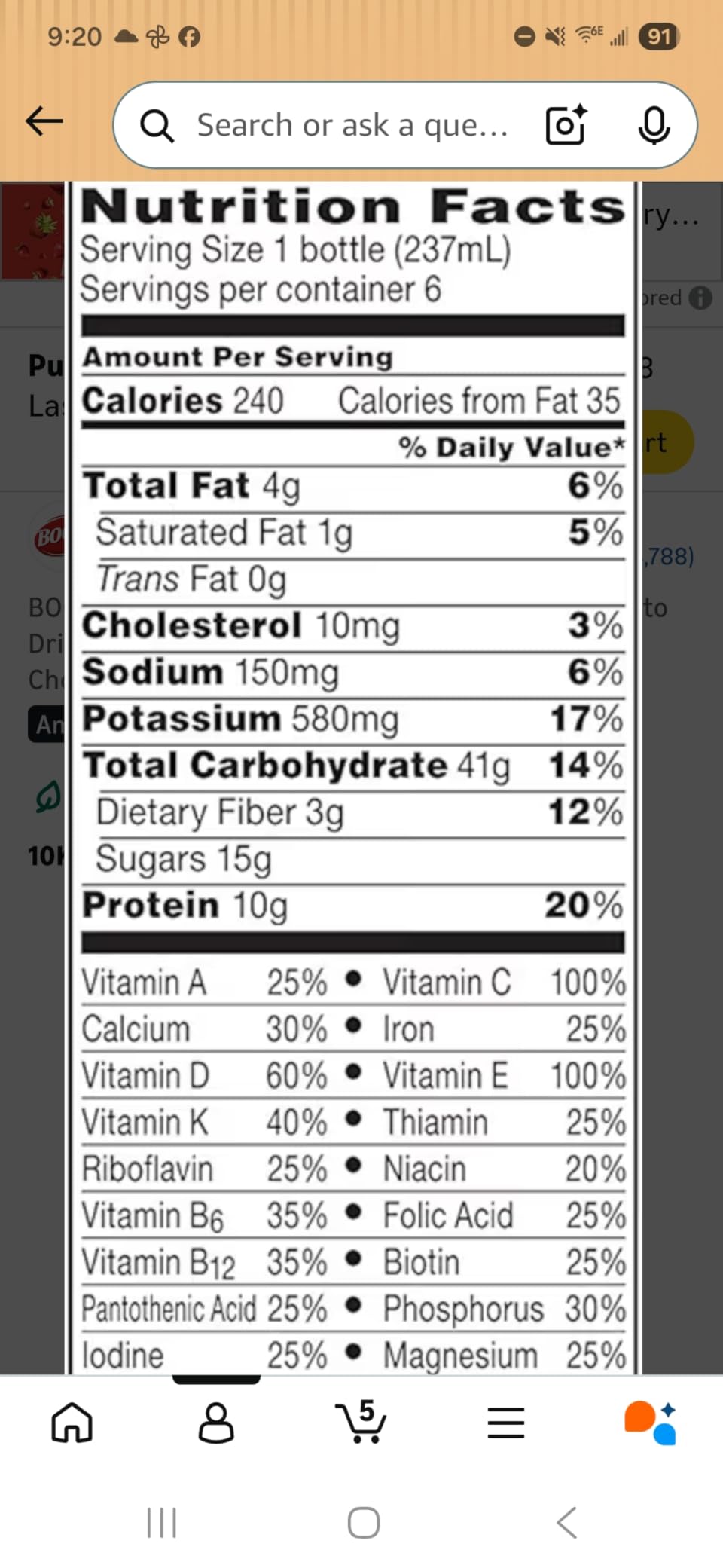 BOOST Original Nutritional Shake, Ready to Drink, Rich Chocolate, 24 Pack customer photo 2