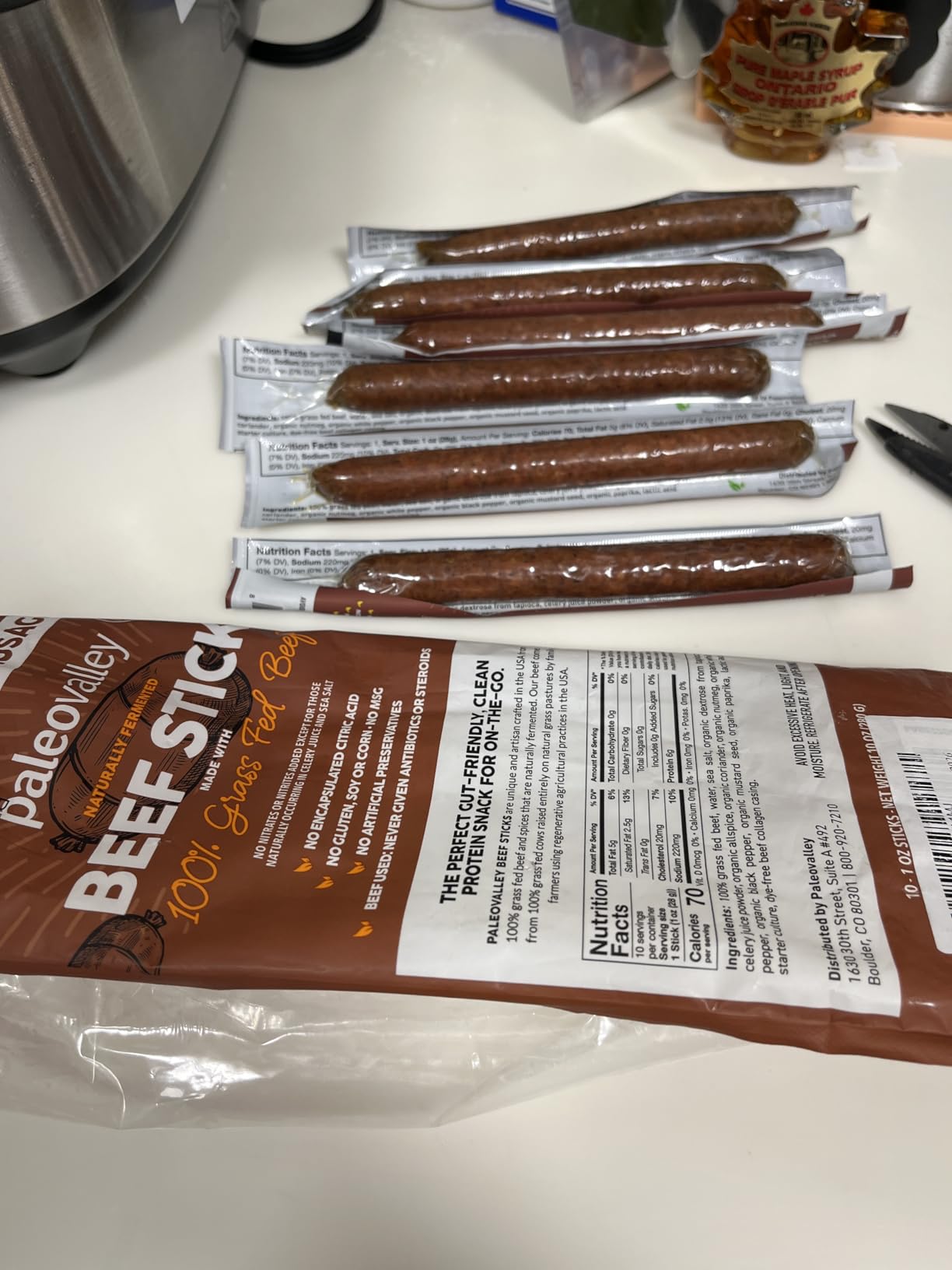 Paleovalley 100% Grass Fed Original Beef Sticks - Delicious Gluten Free Beef Snack - High Protein Keto Friendly customer photo 1