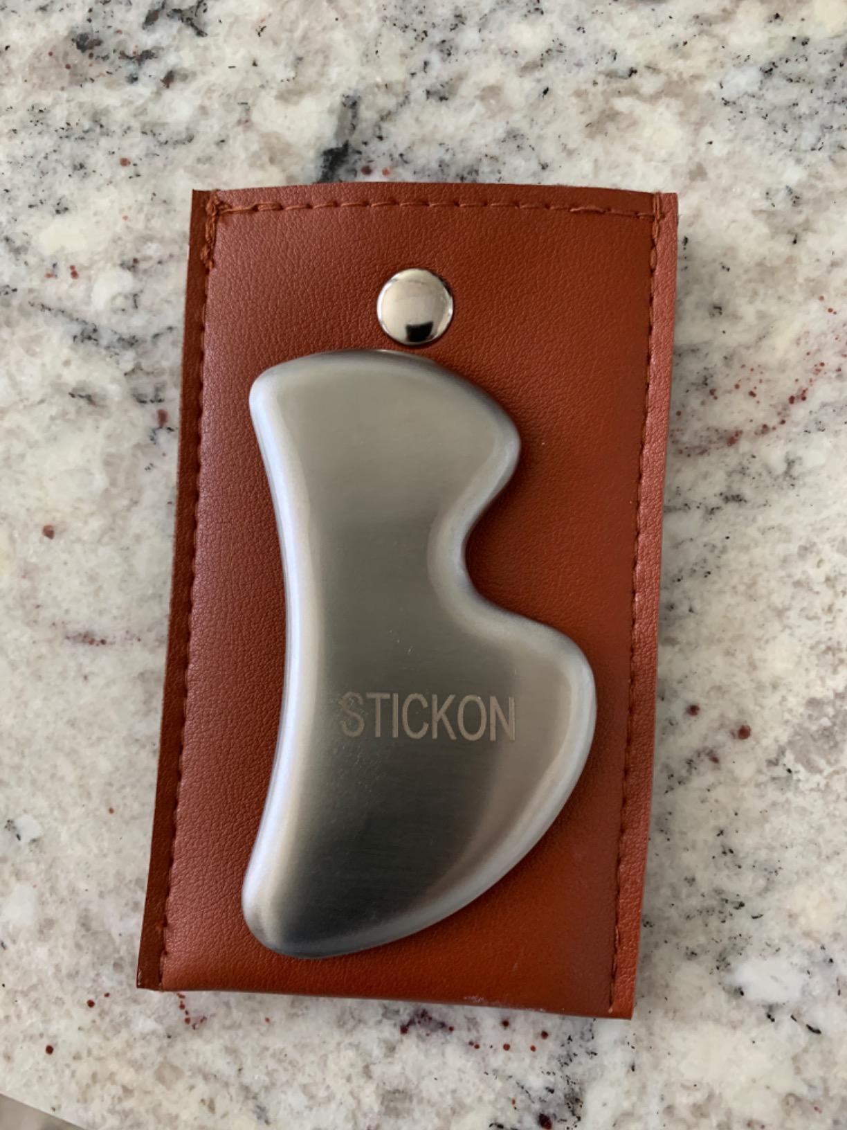 STICKON Stainless Steel Gua Sha Scraping Massage IASTM Soft Tissue Mobilization Tool (B Shape) customer photo 2