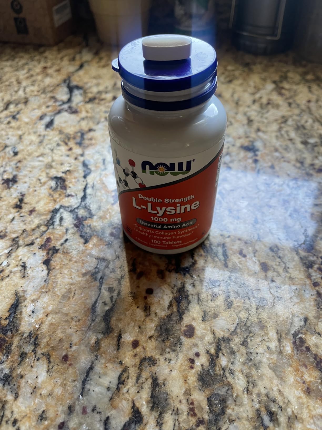 NOW Foods Supplements, L-Lysine (L-Lysine Hydrochloride) 1,000 mg, Double Strength, Amino Acid, 250 Tablets customer photo 1