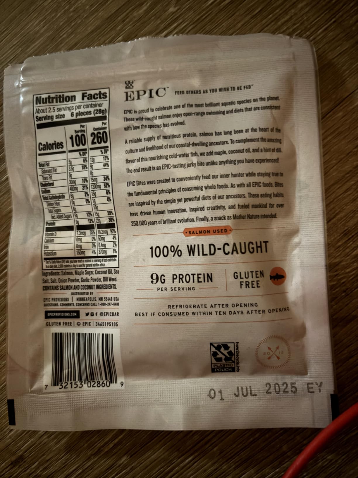 EPIC Salmon Jerky Bites, Maple Glazed (Gluten Free) 2.5oz (Pack of 8) customer photo 1