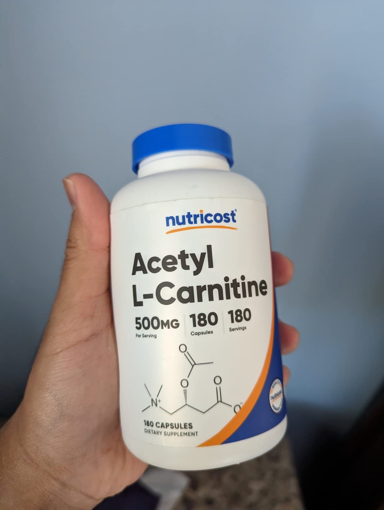 Nutricost Acetyl L-Carnitine (ALCAR) 500mg, 180 Capsules, 180 Servings - Non-GMO and Gluten Free, 1 Capsule per Serving customer photo 1