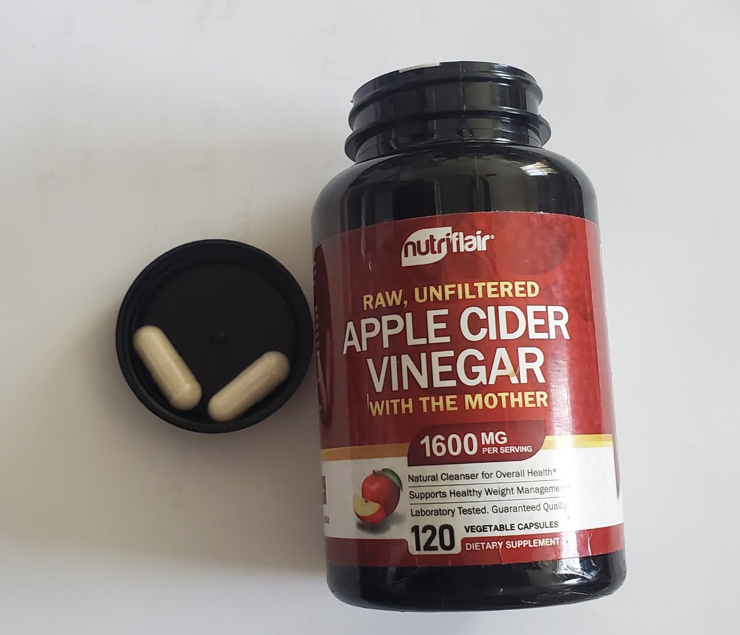 Apple Cider Vinegar Capsules with The Mother - 120 Vegan ACV Pills - Best Supplement for Healthy Weight Loss, Diet, Keto, Digestion, Detox, Immune - Powerful Cleanser & Appetite Suppressant Non-GMO customer photo 1