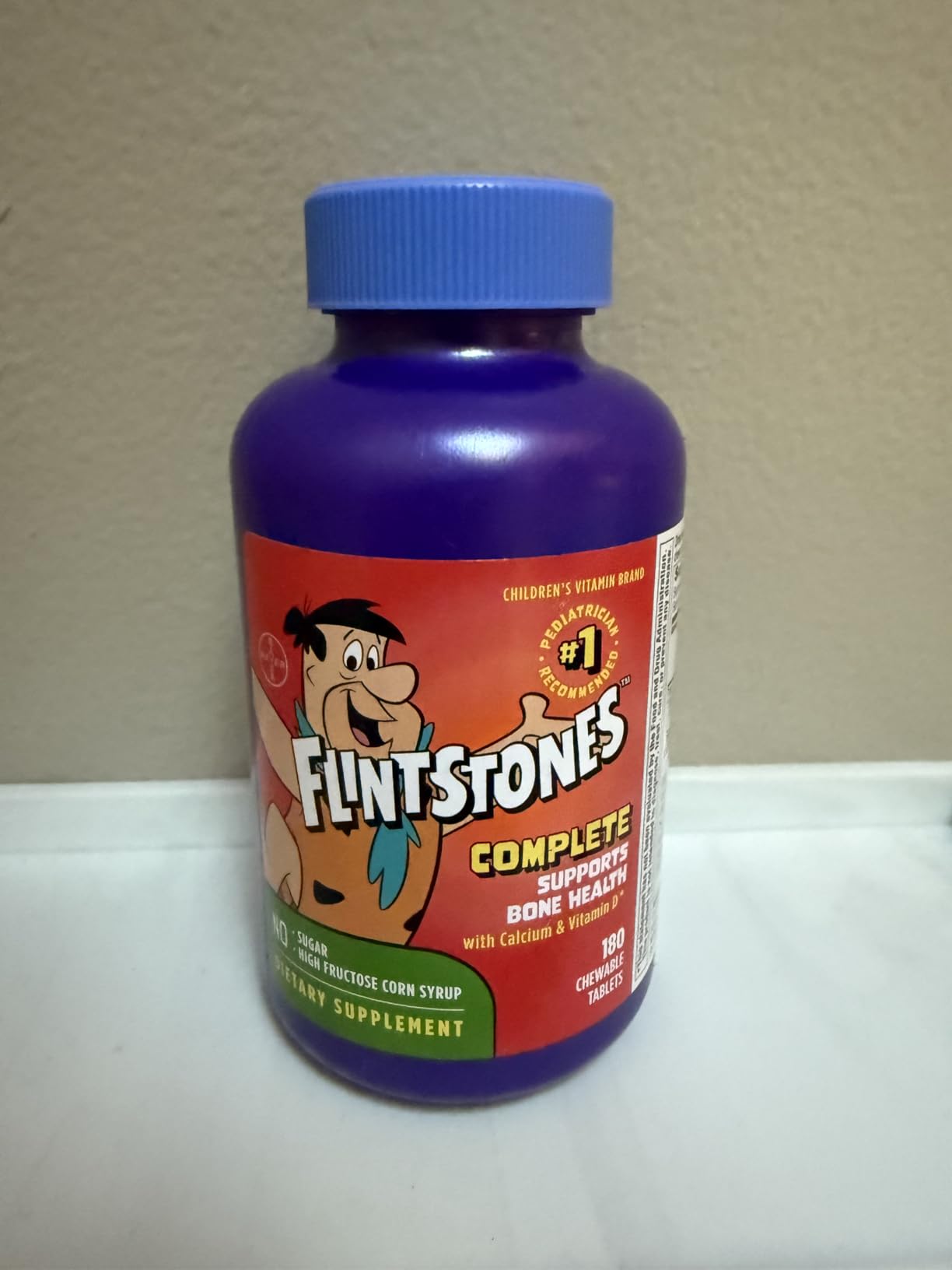 Flintstones Vitamins Chewable Kids Vitamins, Complete Multivitamin for Kids and Toddlers with Iron, Calcium, Vitamin C, Vitamin D & more, 180 count (Pack of 1) (Packaging May Vary) customer photo 1