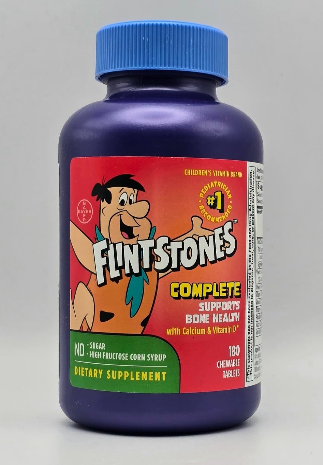 Flintstones Vitamins Chewable Kids Vitamins, Complete Multivitamin for Kids and Toddlers with Iron, Calcium, Vitamin C, Vitamin D & more, 180 count (Pack of 1) (Packaging May Vary) customer photo 2