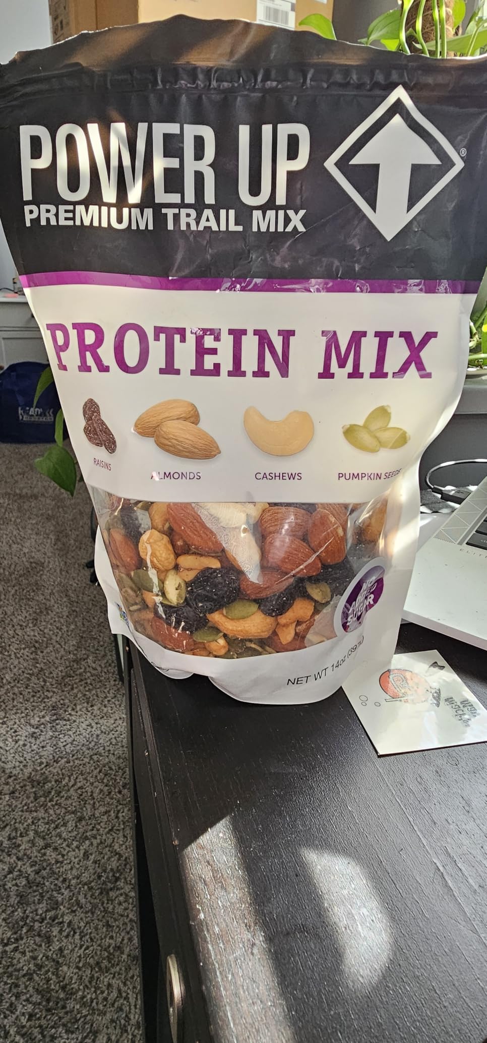Power Up Premium Trail Mix - Protein Packed 14oz, No Added Sugar, Made Without Peanuts, Gluten Free, Vegan, Non-GMO customer photo 2