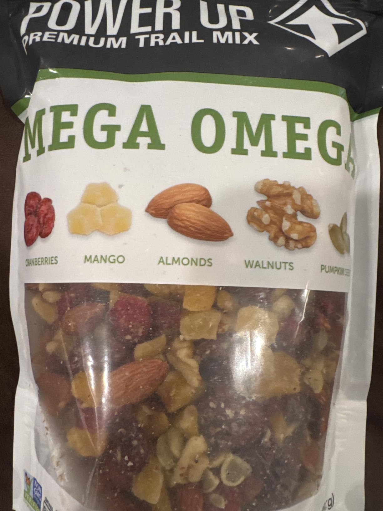 Power Up Trail Mix, Mega Omega Trail Mix, Non-GMO, Vegan, Gluten Free, No Artificial Ingredients, Gourmet Nut, 14 Ounce Bag customer photo 1