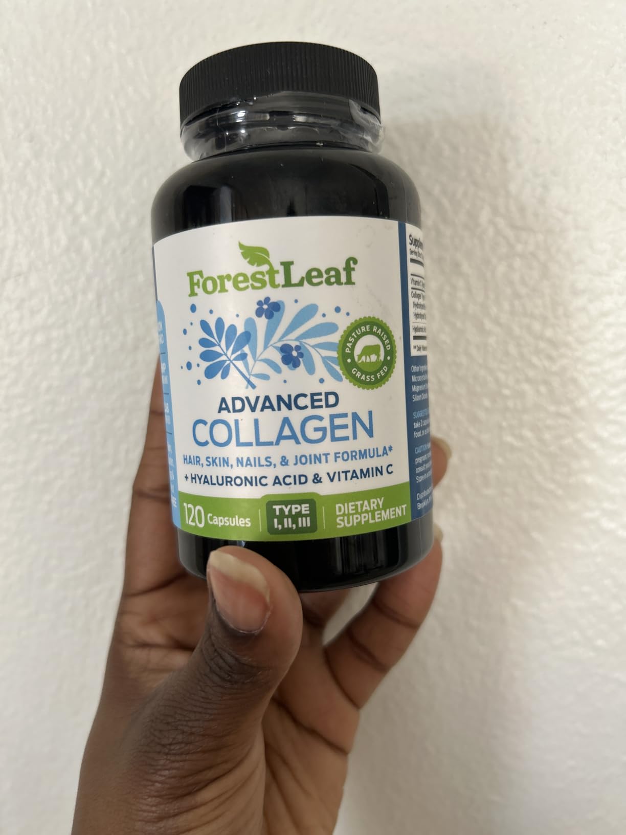 ForestLeaf Multi Collagen Pills with Hyaluronic Acid + Vitamin C | Hydrolyzed Collagen Supplements for Women or Men | Multi Collagen Capsules Peptides for Skin, Wrinkles, 120 Caps customer photo 1