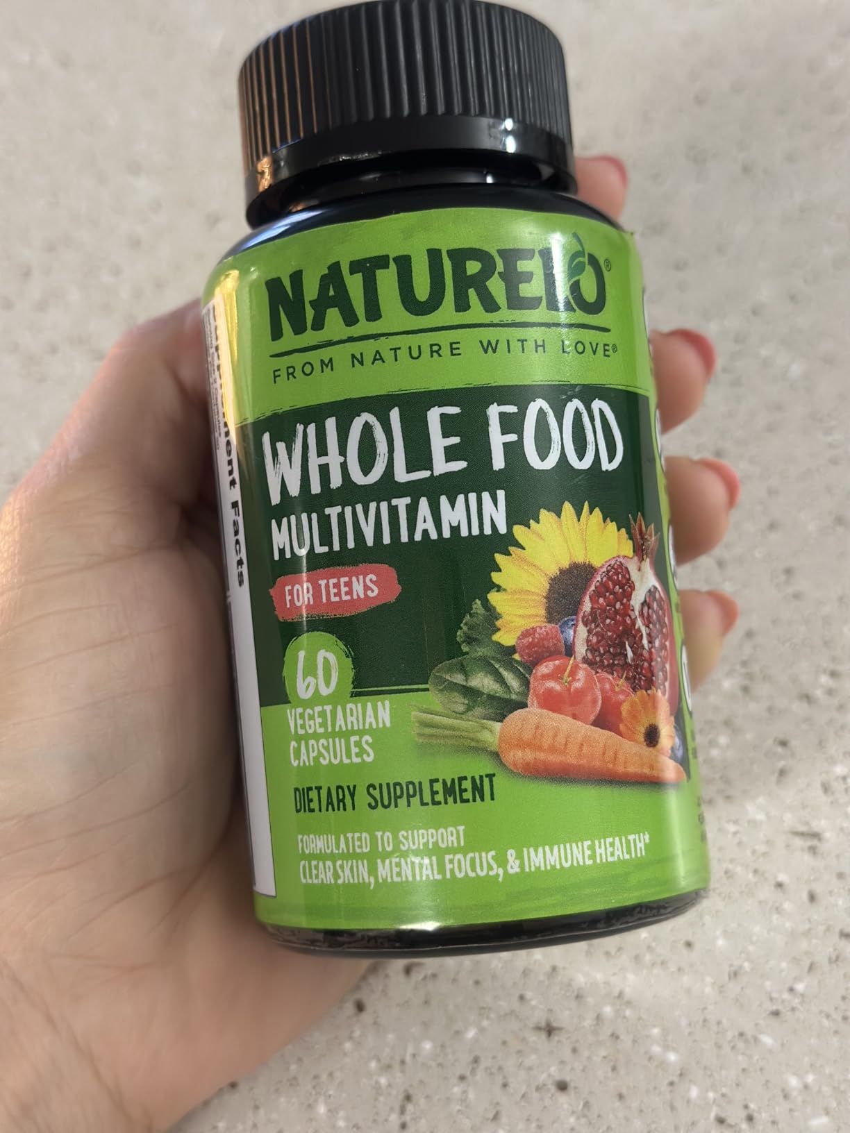NATURELO Multivitamins for Teenage Girls/Boys, 60 Capsules, Whole Food Multivitamin with Minerals, Non-GMO, Vegetarian customer photo 1