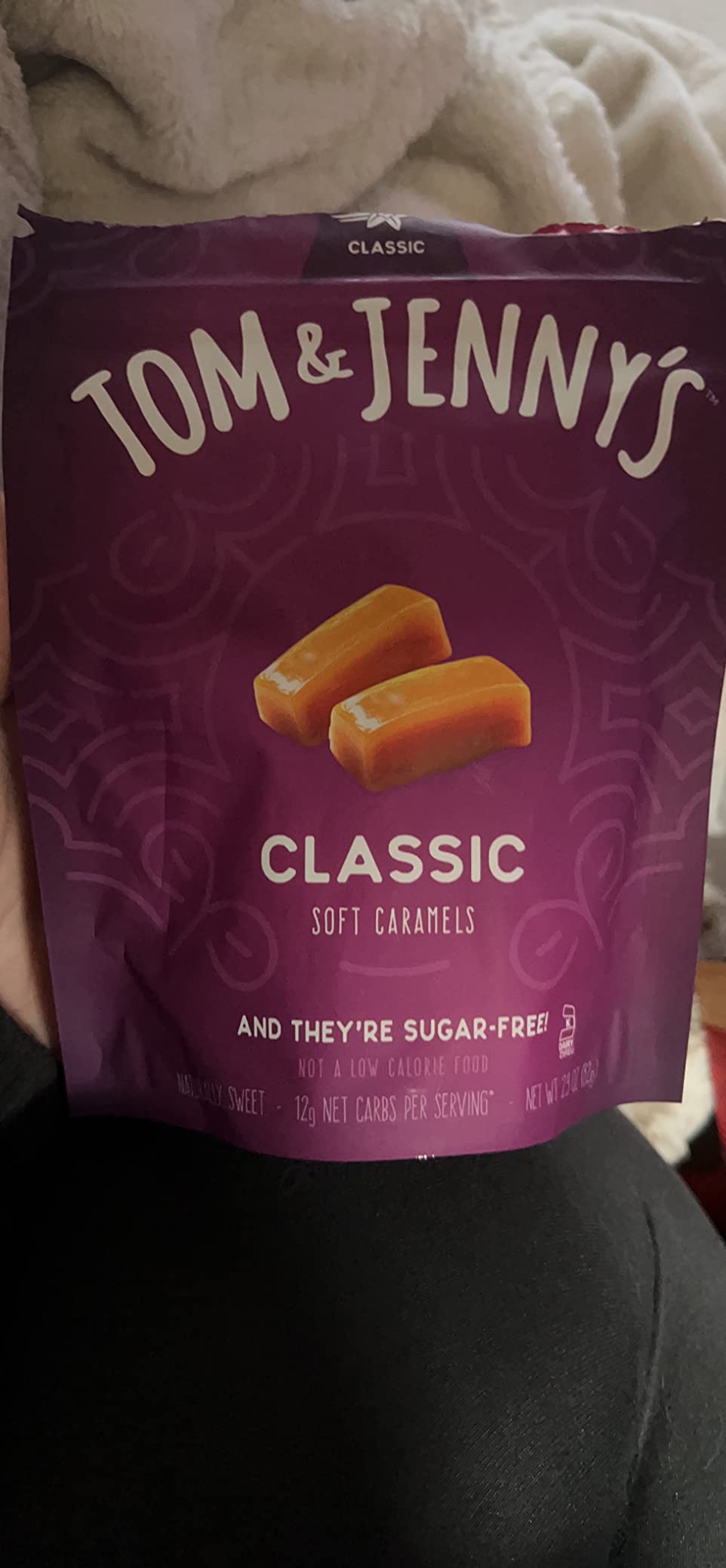 Tom & Jenny's Sugar Free Caramel - Individually Wrapped Sugar Free Candy - Zero Sugar Keto Caramels (Sea Salt & Vanilla Classic Chewy Caramel) customer photo 2