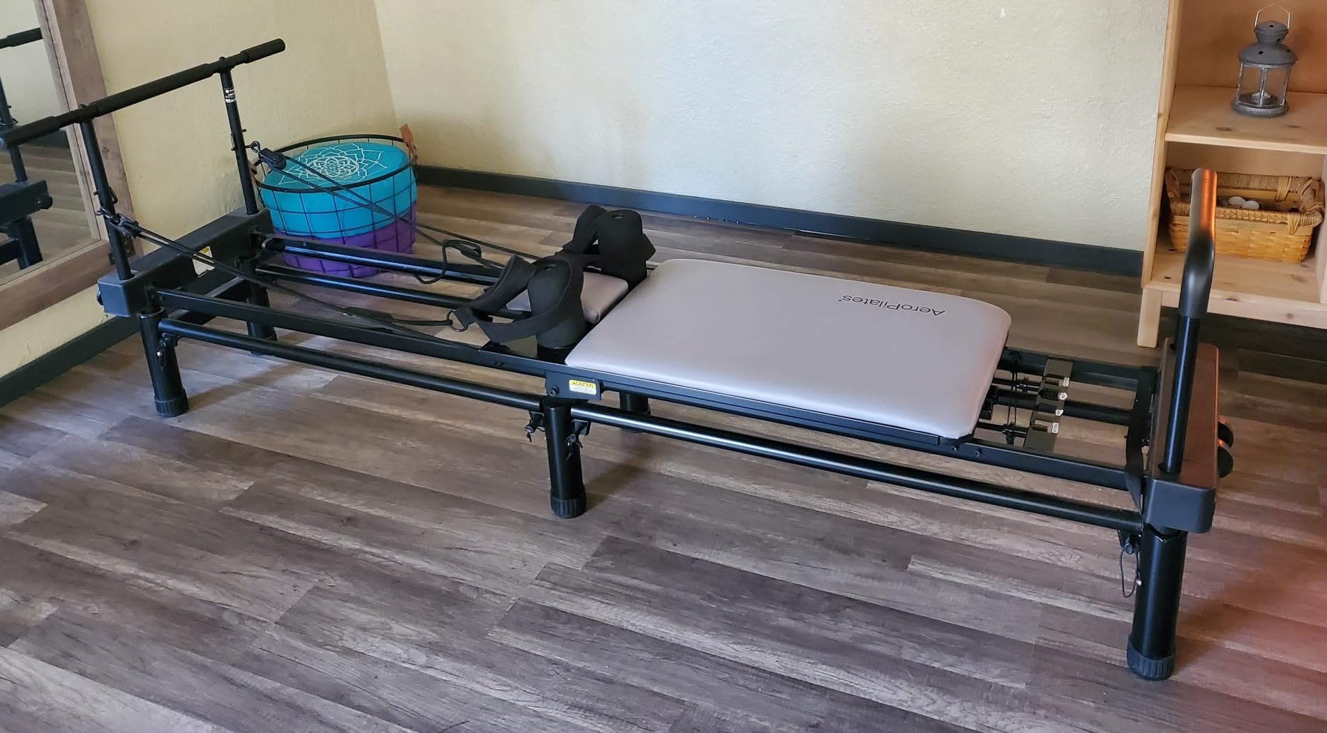 AeroPilates Reformer 4420 Plus Floor Mat - Pilates Reformer Workout Machine for Home Gym - Cardio Fitness Rebounder - Foldable - 300 lbs Weight Capacity customer photo 1