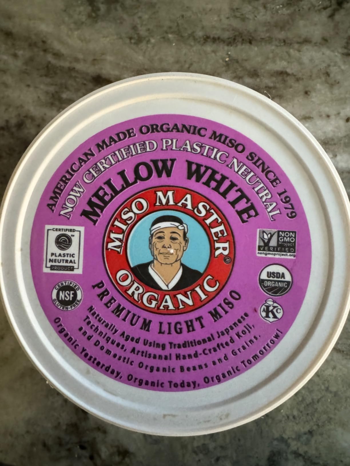 Miso Master Organic Mellow White Miso, Gluten-Free, Organic, Non-GMO, Vegan, Kosher, Vegan White Miso Paste, 16 oz tub customer photo 2