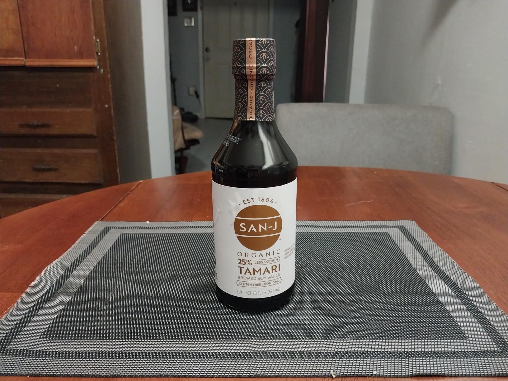 San-J Organic Gluten Free Tamari Soy Sauce with 25% Less Sodium - Specially Brewed - Made with 100% Whole Soy - 20 oz. Bottle customer photo 1