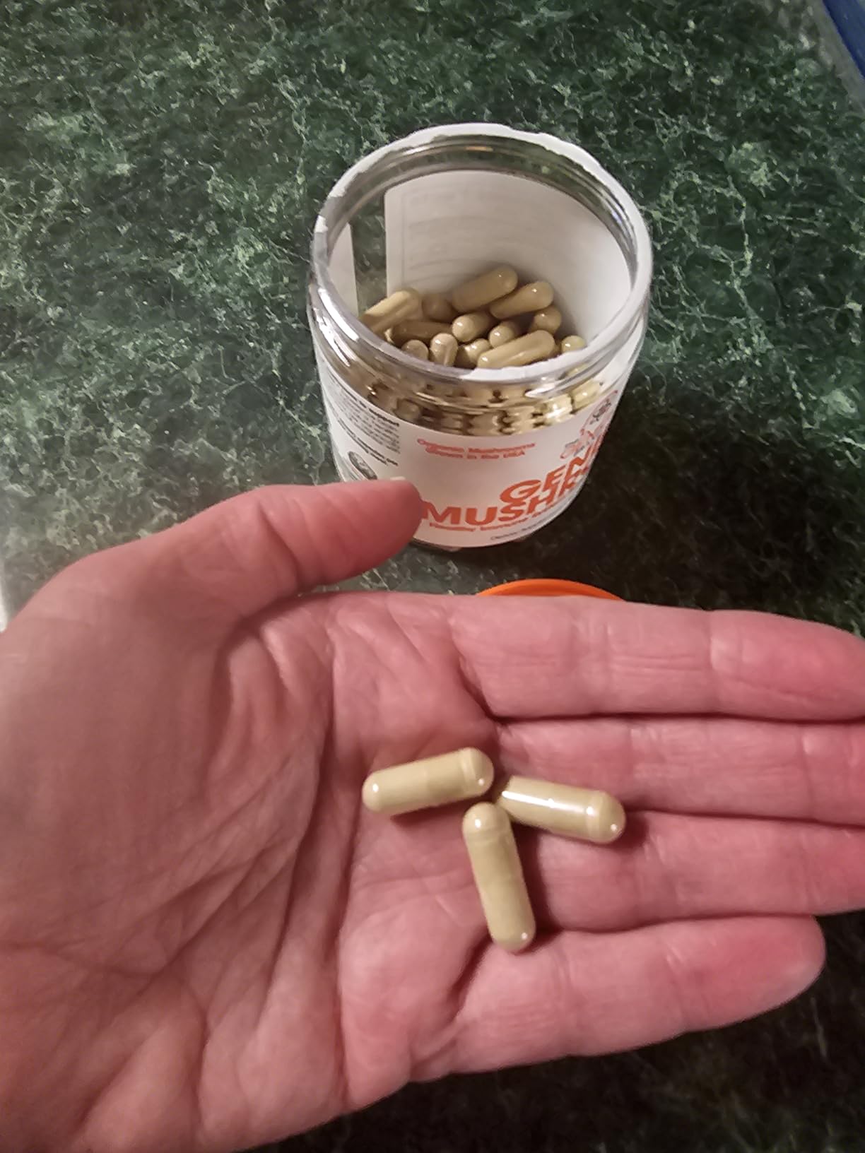 The Genius Brand Genius Mushrooms - Plant-Based Supplement for Immune, Focus & Energy Support - Lion's Mane, Cordyceps & Reishi - Organic & Non-GMO - 90 Veggie Capsules customer photo 1