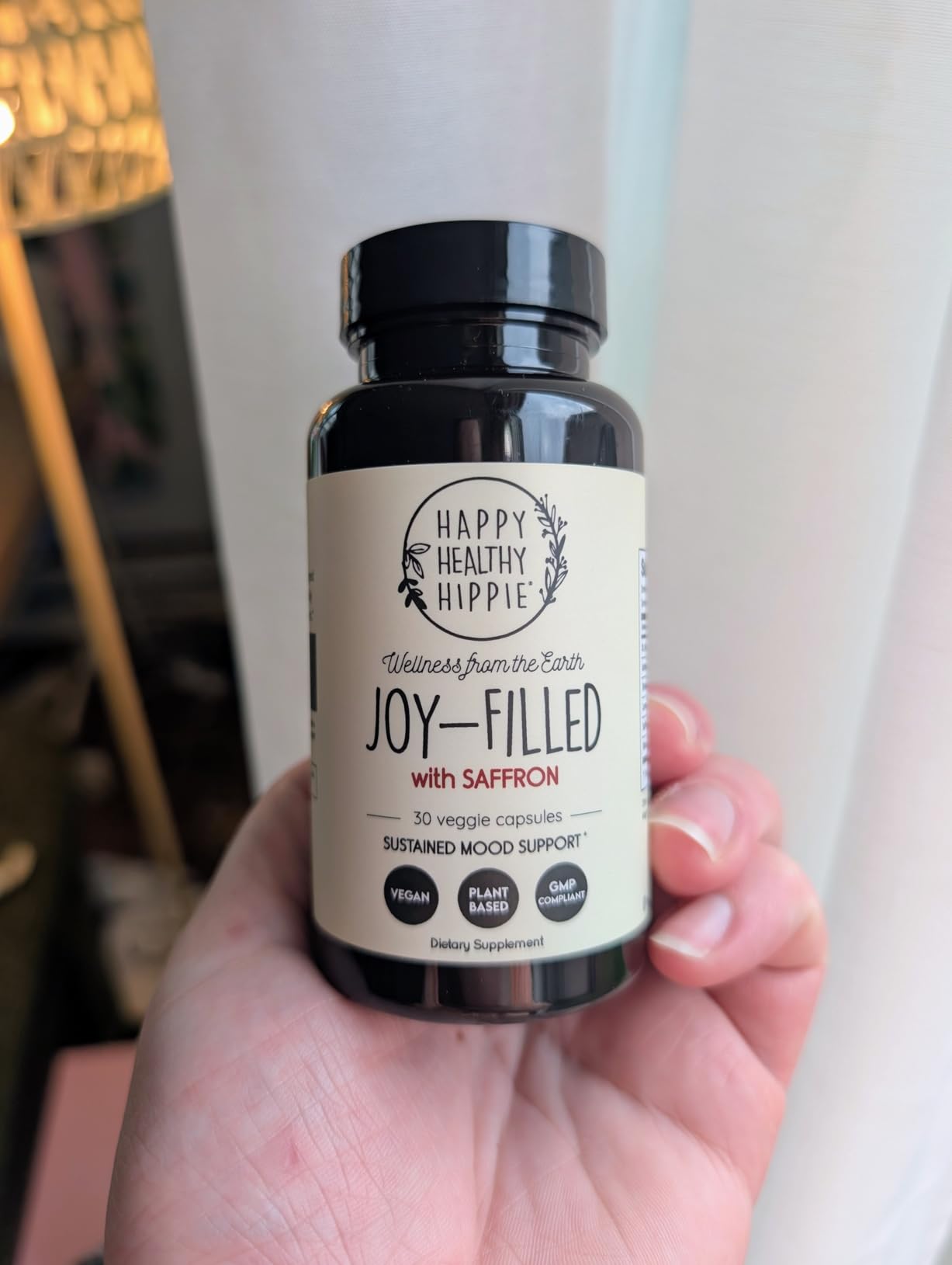 Joy-Filled Mood Support Supplement - 7 Herb Complex + St. Johns Wort | Stress Relief - Helps Calm The Mind & Body | 100% Plant-Based, Ashwagandha, Rhodiola Rosea | 60 Ct customer photo 1