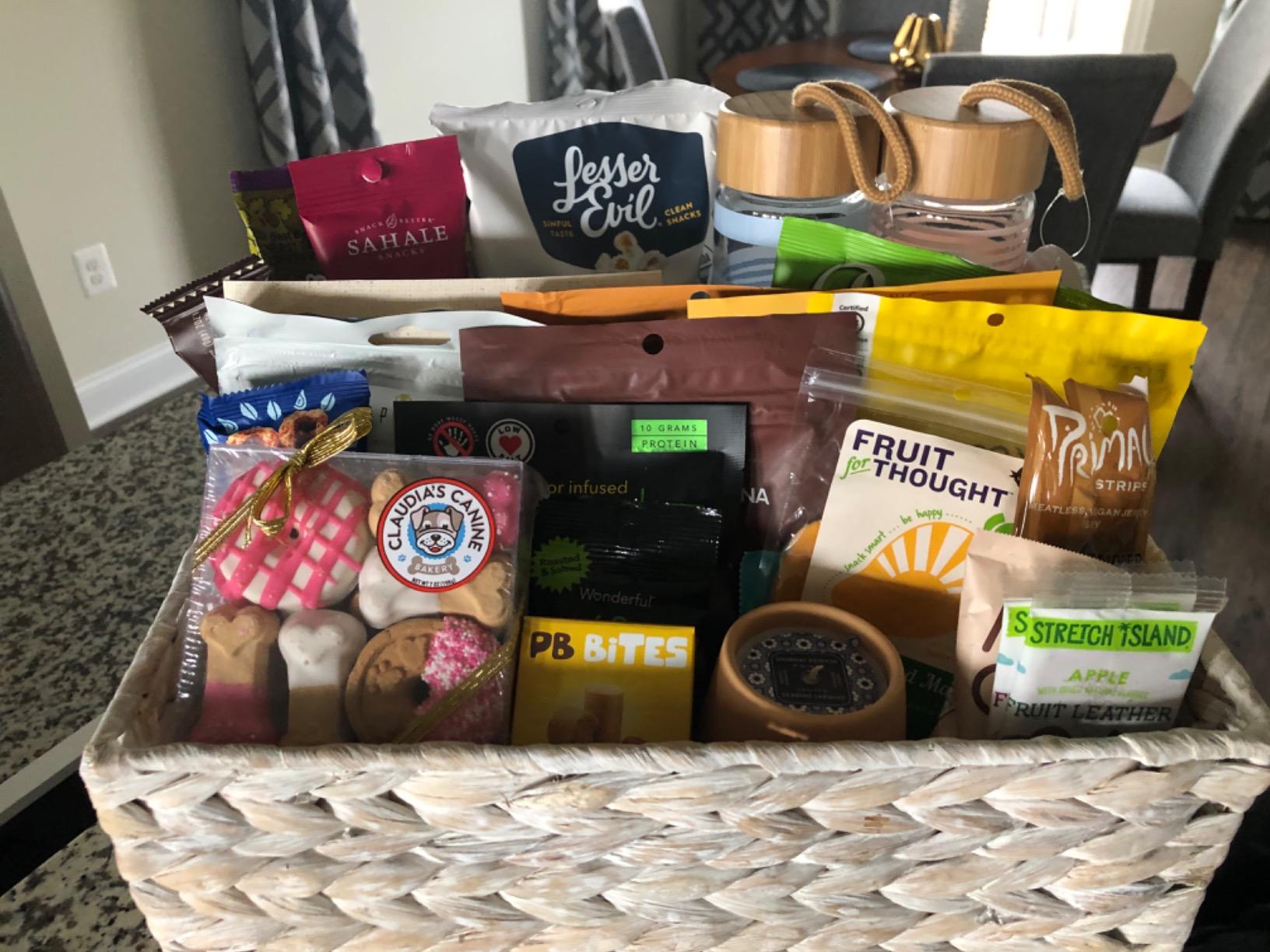 Healthy VEGAN Snacks Care Package: Non-GMO, Vegan Jerky, Protein Bars, Cookies, Fruit & Nuts, Healthy Gift Basket Alternative, Snack Variety Pack, College Student Care Package customer photo 2