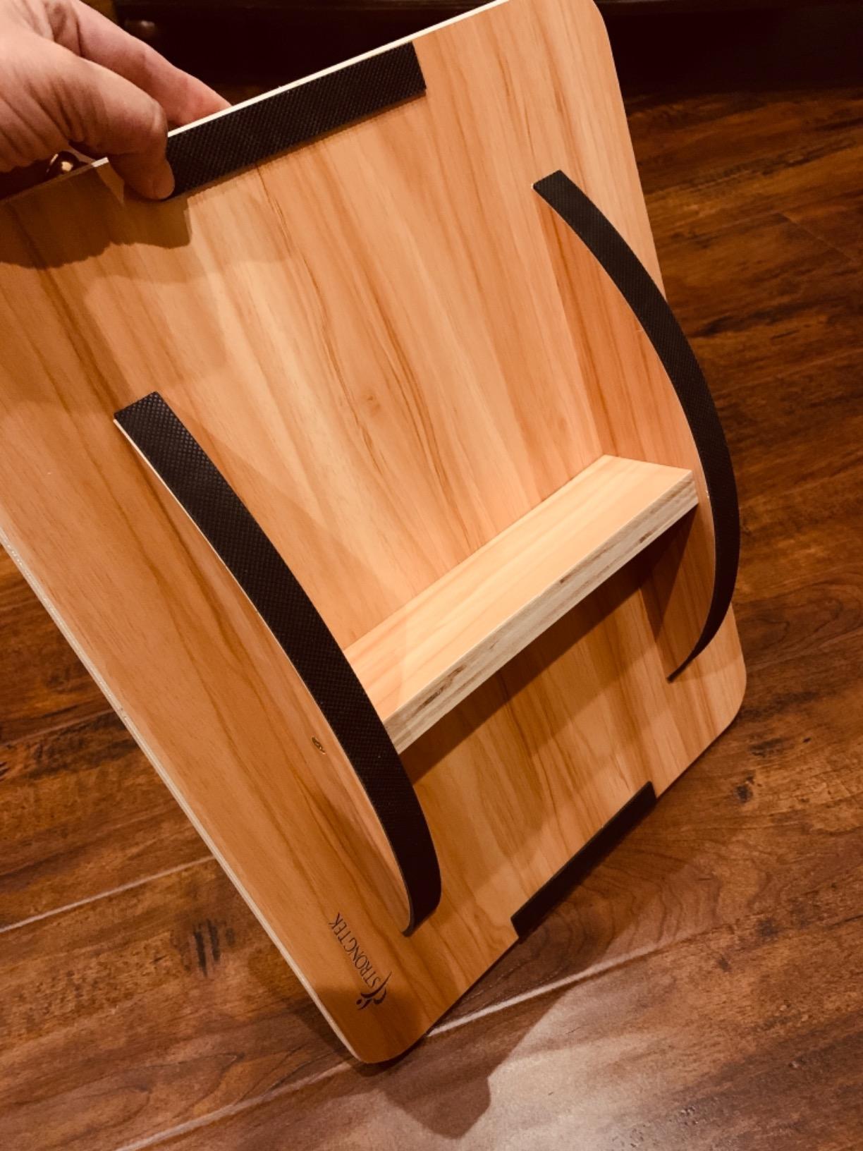 StrongTek Wooden Balance Board with 2 Difficulty Options, Basic Rocker and Advanced 360 Degree Wobble Board customer photo 2