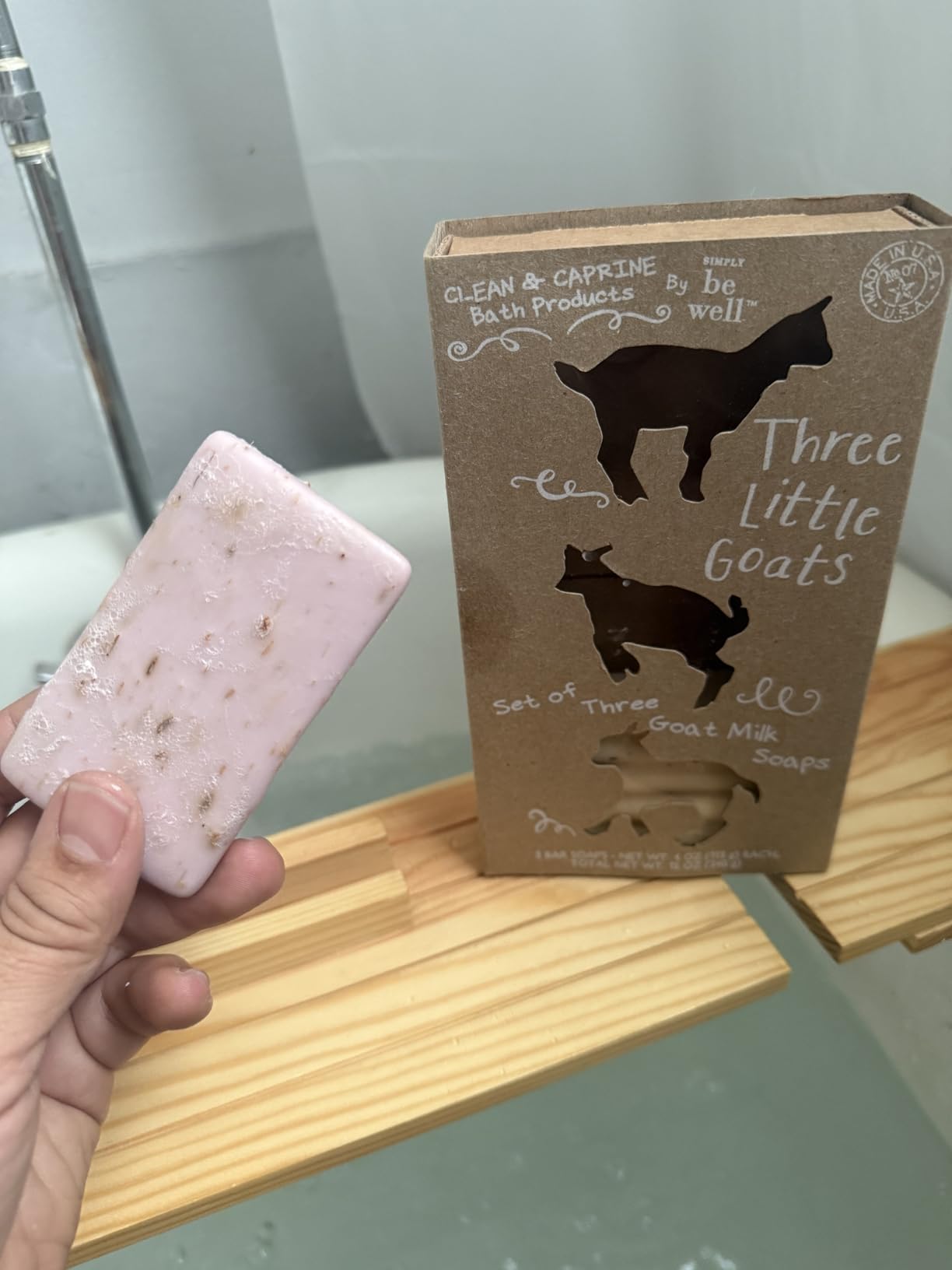 San Francisco Soap Company Simply Be Well Three Little Goats Goat Milk Soap Gift Set of 3 (Set I) | Almond, Honey Apricot, & Lavender | customer photo 2