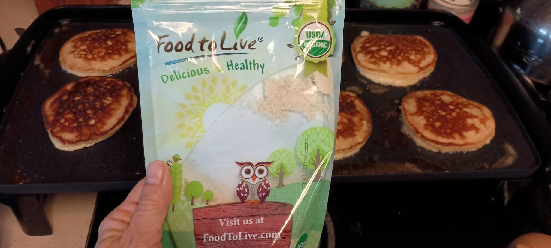 Food to Live Organic Almond Flour, 2 Pounds - Extra Fine Blanched Prime Meal, Non-GMO, Low Carb, Culinary Grade, Kosher, Keto, Paleo and Vegan Super Powder, Bulk customer photo 1
