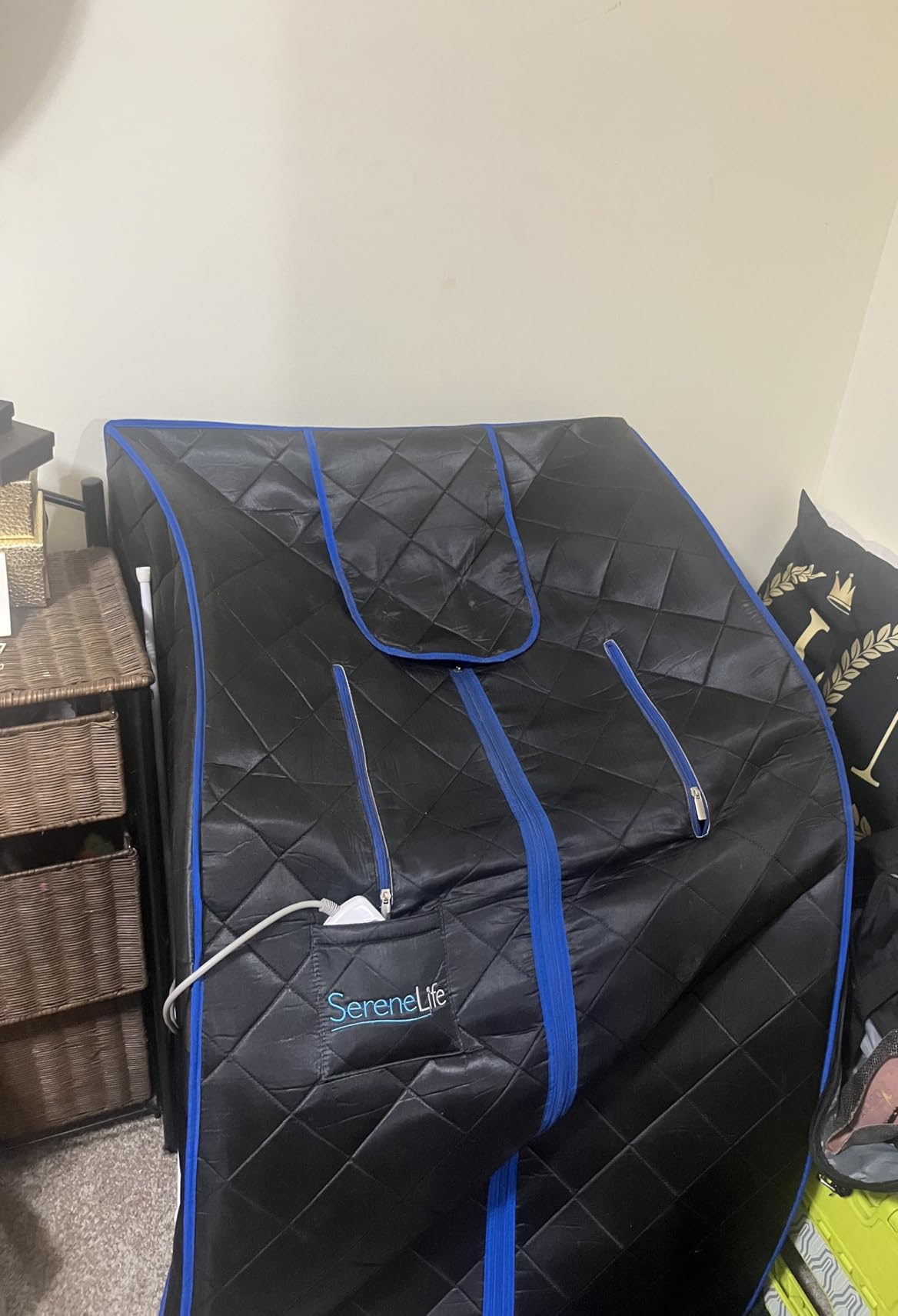 SereneLife Portable Sauna Box for Home, Infrared Sauna Tent with Heated Foot Pad and Folding Chair, Remote Control In-Home Spa customer photo 1