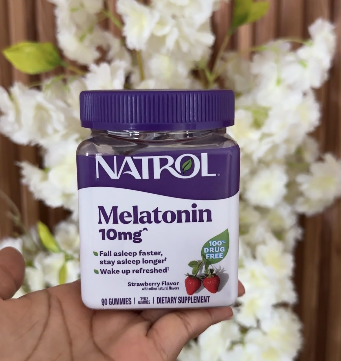 Natrol Melatonin Gummies, Sleep Support for Adults, Melatonin 10 mg Gummies, 90 Strawberry-Flavored Gummies customer photo 2