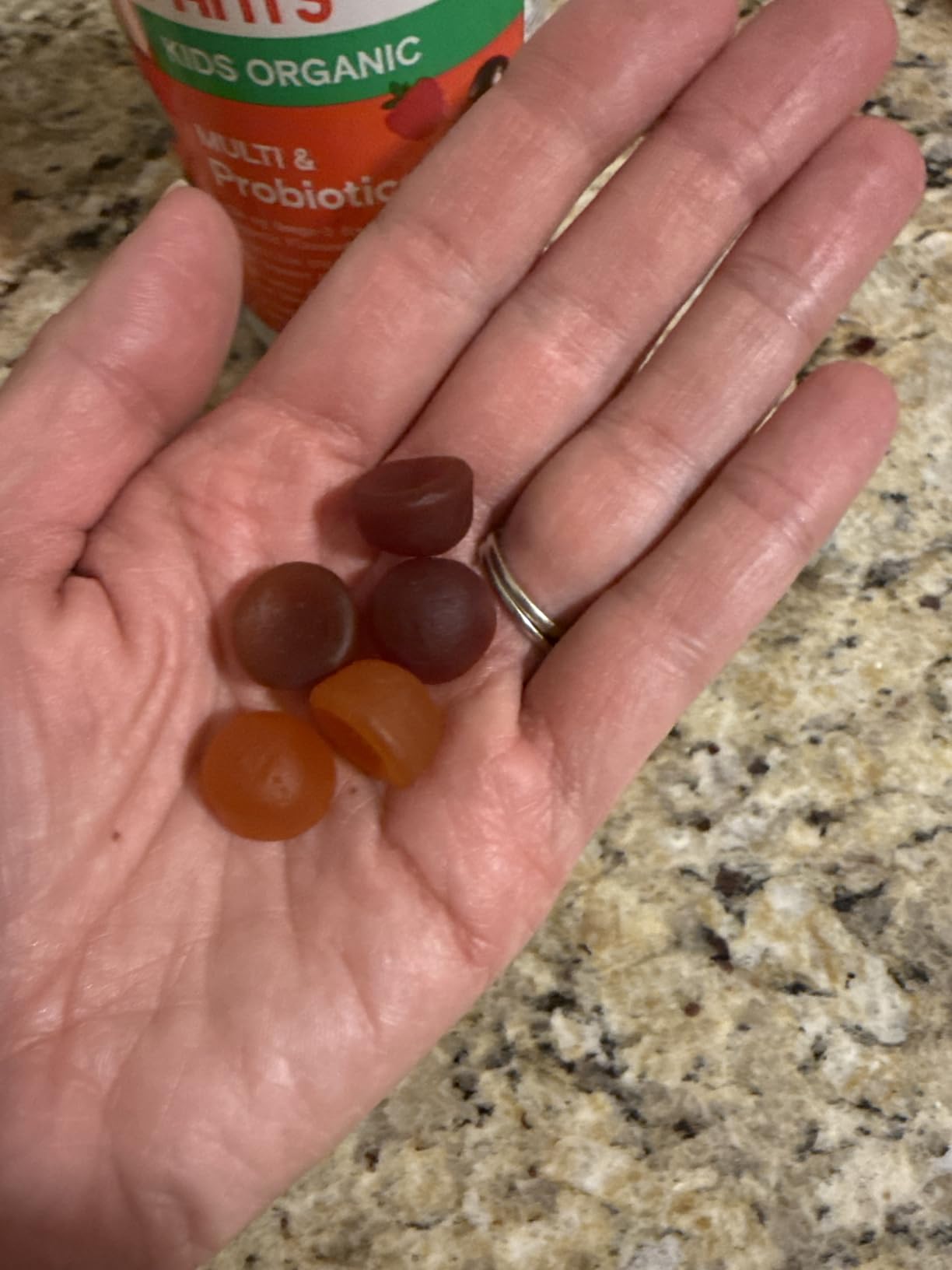 SmartyPants Organic Kids Multivitamin Gummies: Probiotics, Omega 3 (ALA), Vitamin D3, C, Vitamin B12, B6, A, K & Zinc for Immune Support, Biotin, Three Fruit Flavors, 120 Count (30 Day Supply) customer photo 1